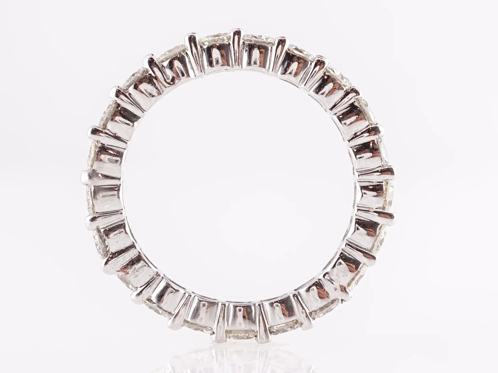 2.10 Round Brilliant Diamond Eternity Band in 14k White Gold - Image 2