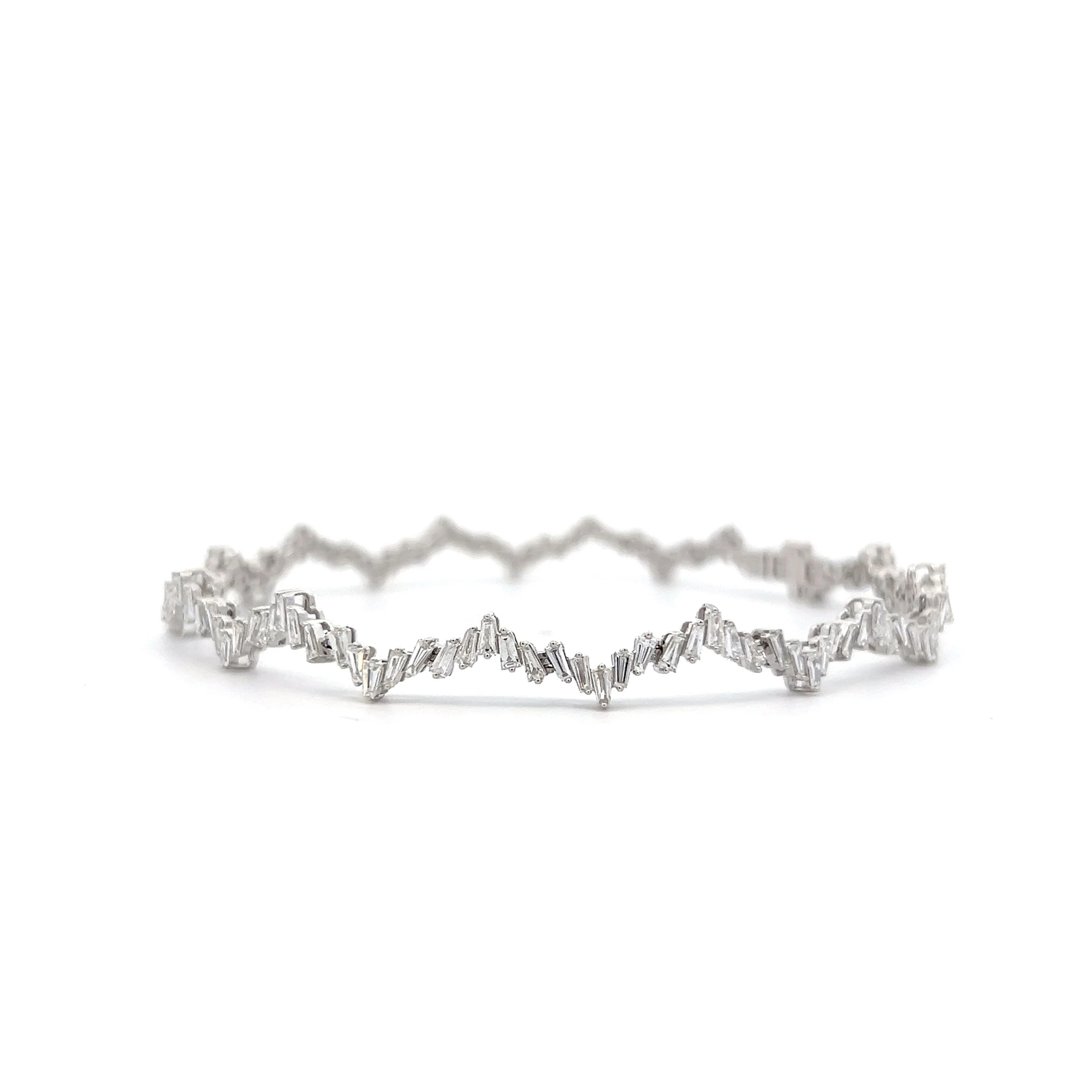 2.12 Baguette Diamond Bracelet in 18k White Gold - Image 2