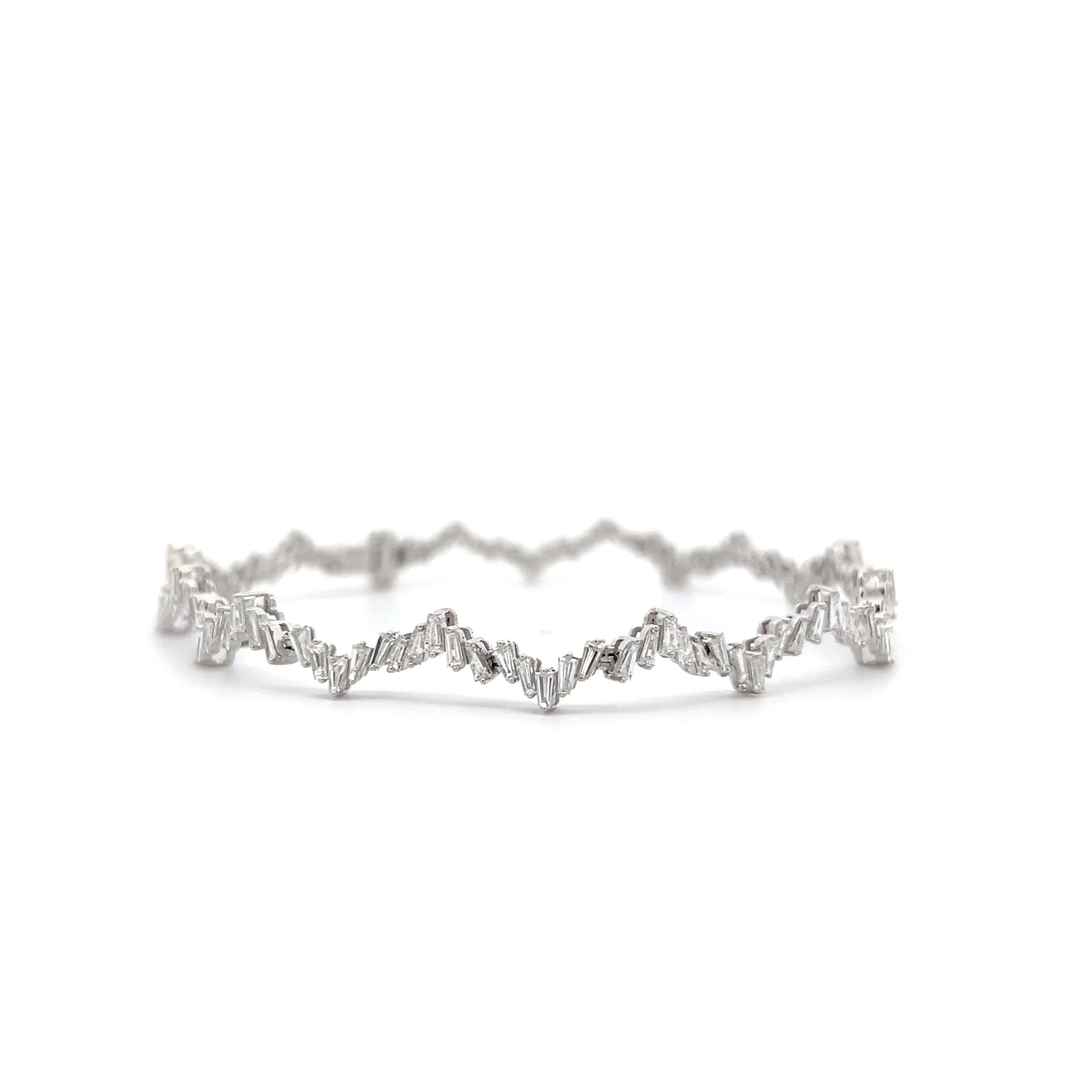 2.12 Baguette Diamond Bracelet in 18k White Gold - Image 3