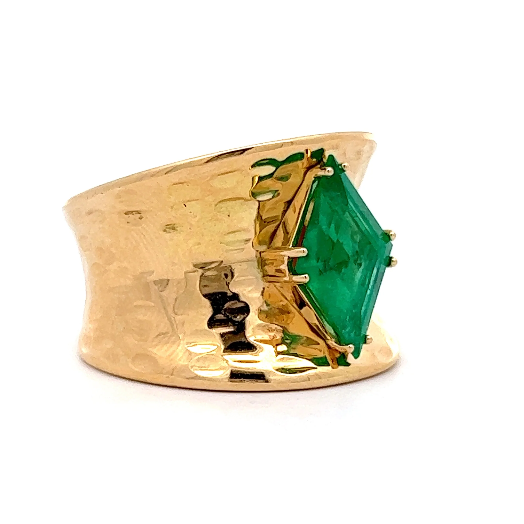 2.12 Emerald Statement Ring in 18K Yellow Gold - Image 3