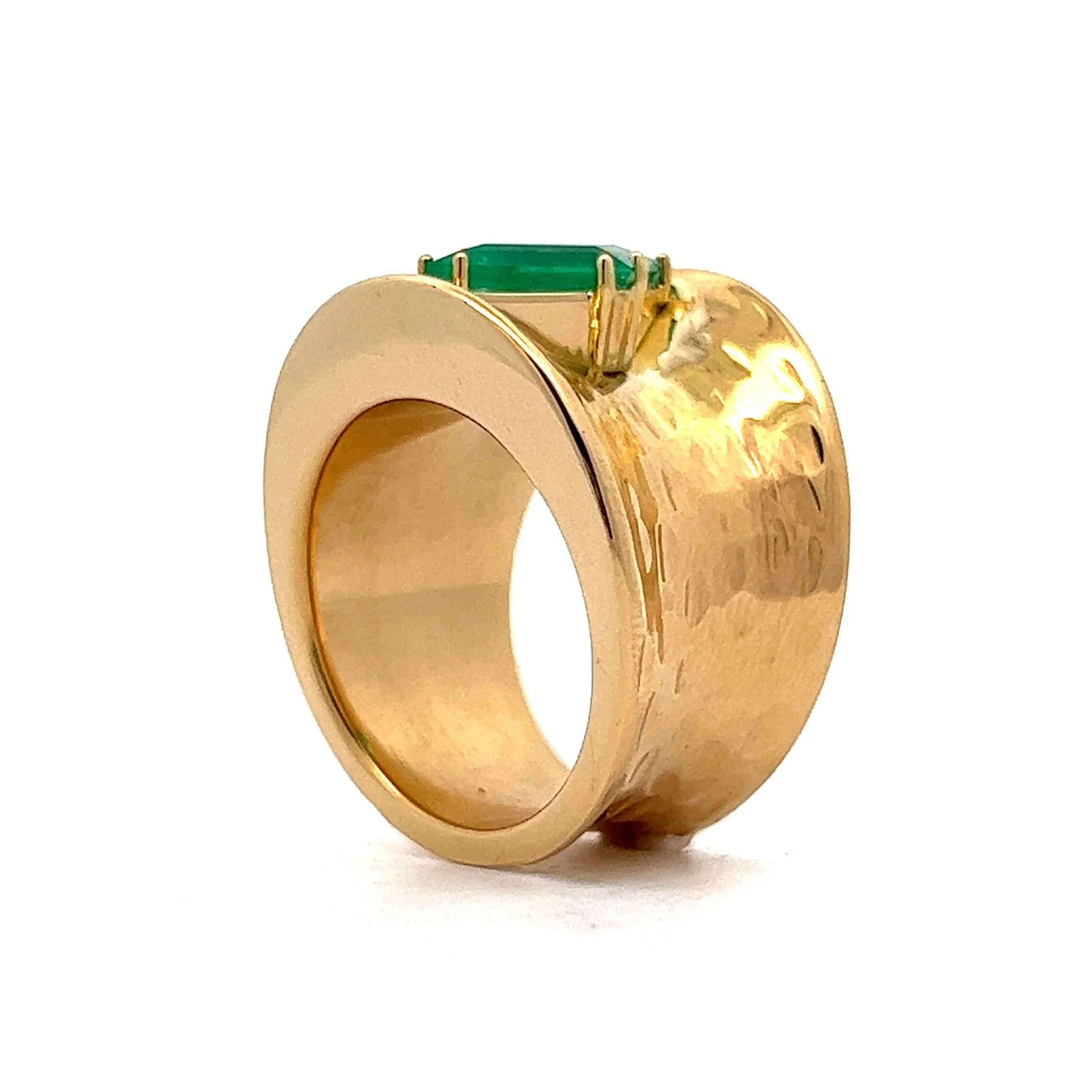 2.12 Emerald Statement Ring in 18K Yellow Gold - Image 5