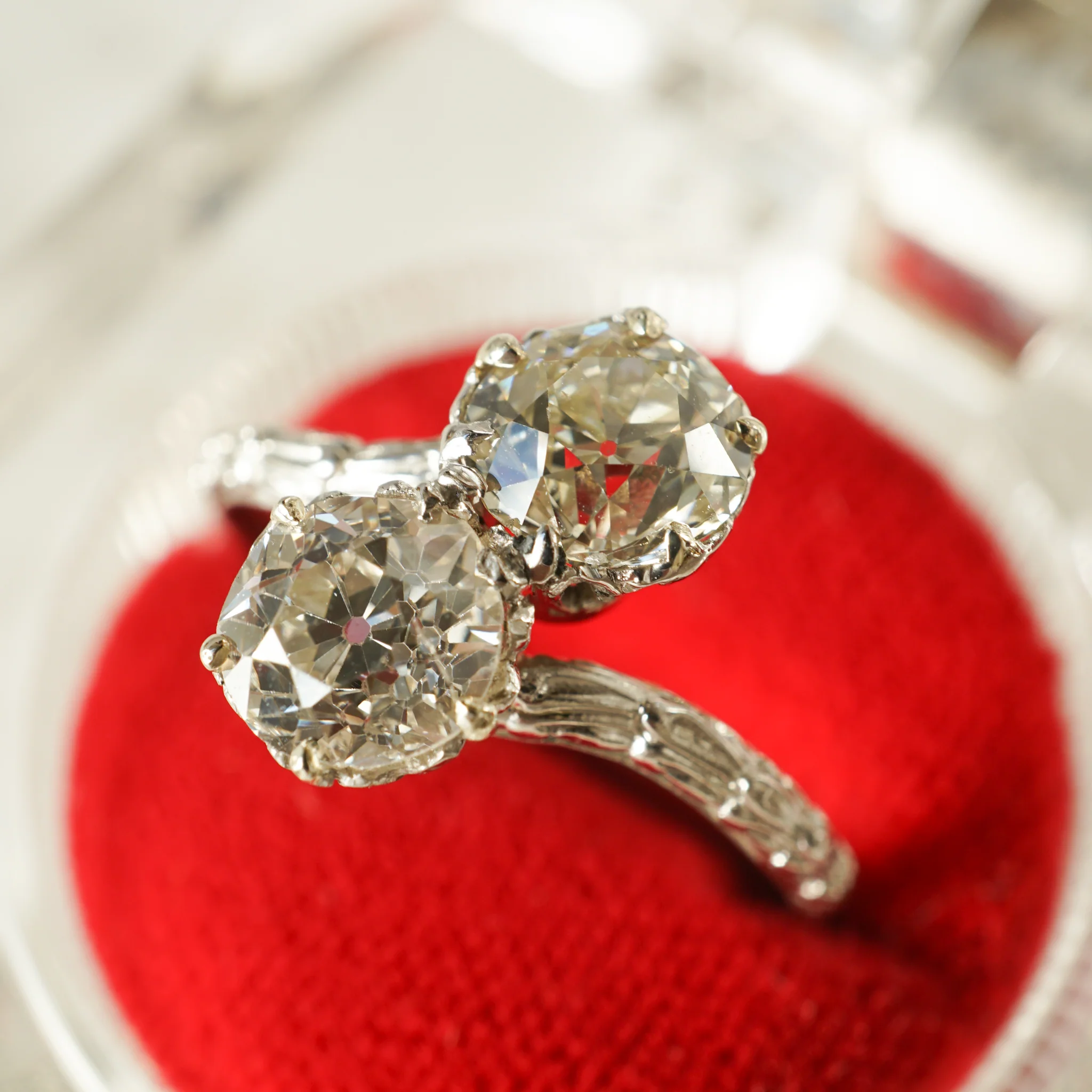 2.15 Art Deco Diamond Engagement Ring in Platinum - Image 5