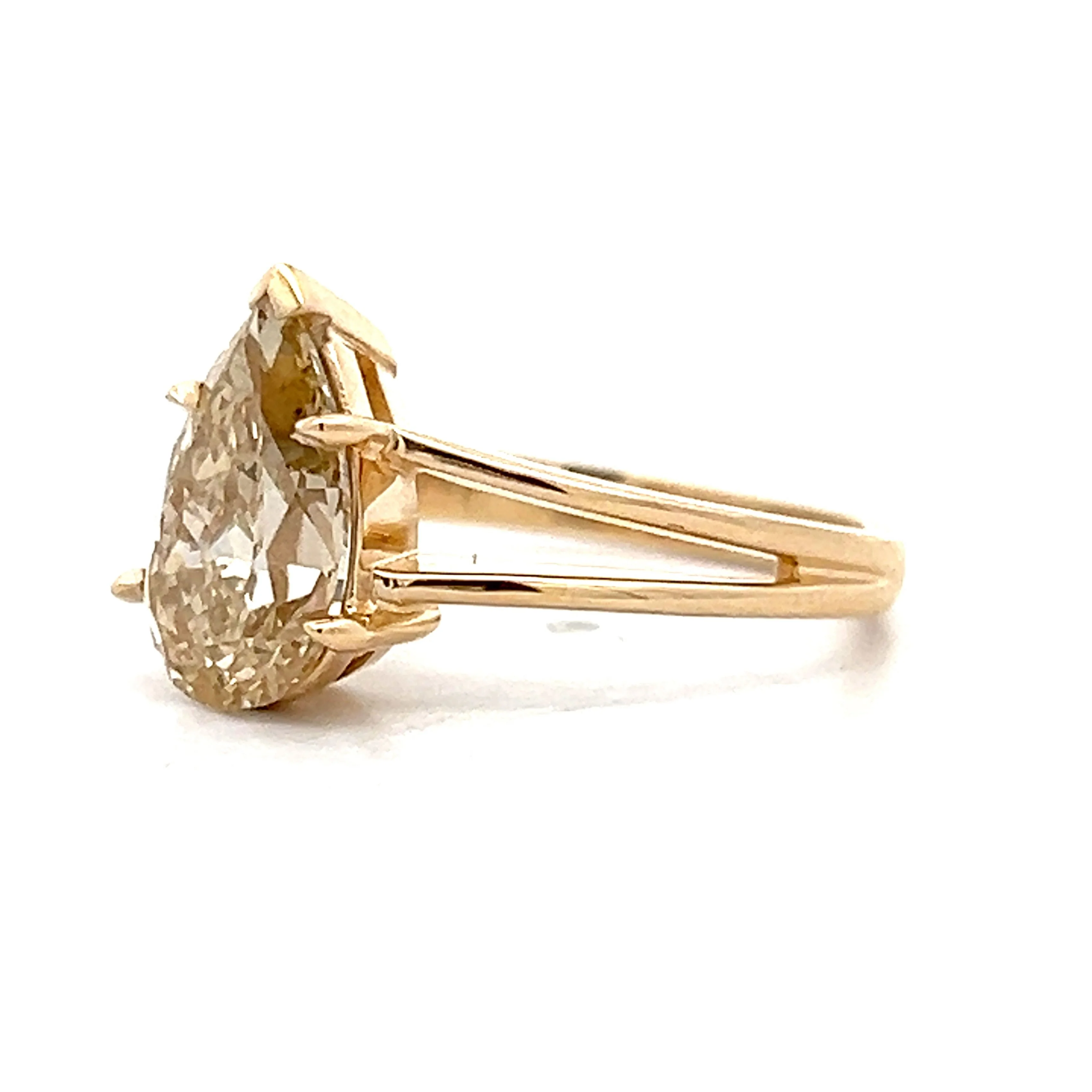2.15 Pear Shaped Diamond Engagement Ring in 14k - Image 2