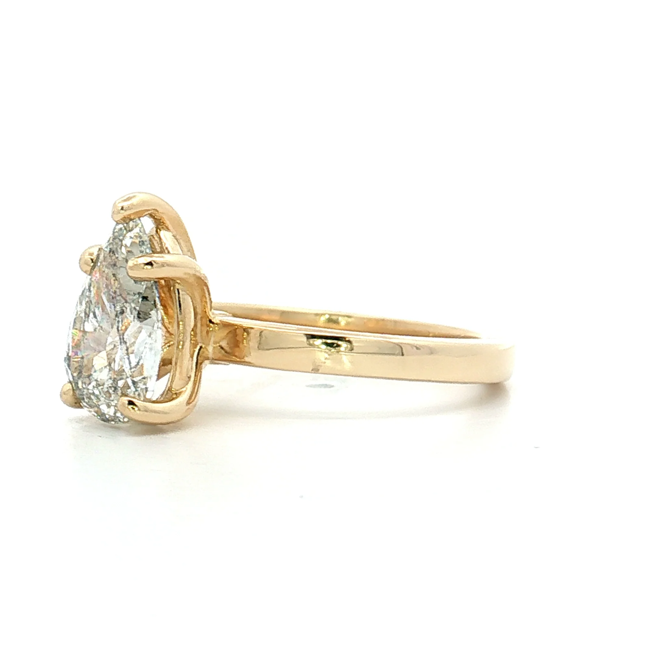 2.17 GIA Pear Diamond Solitaire Engagement Ring 14k - Image 2