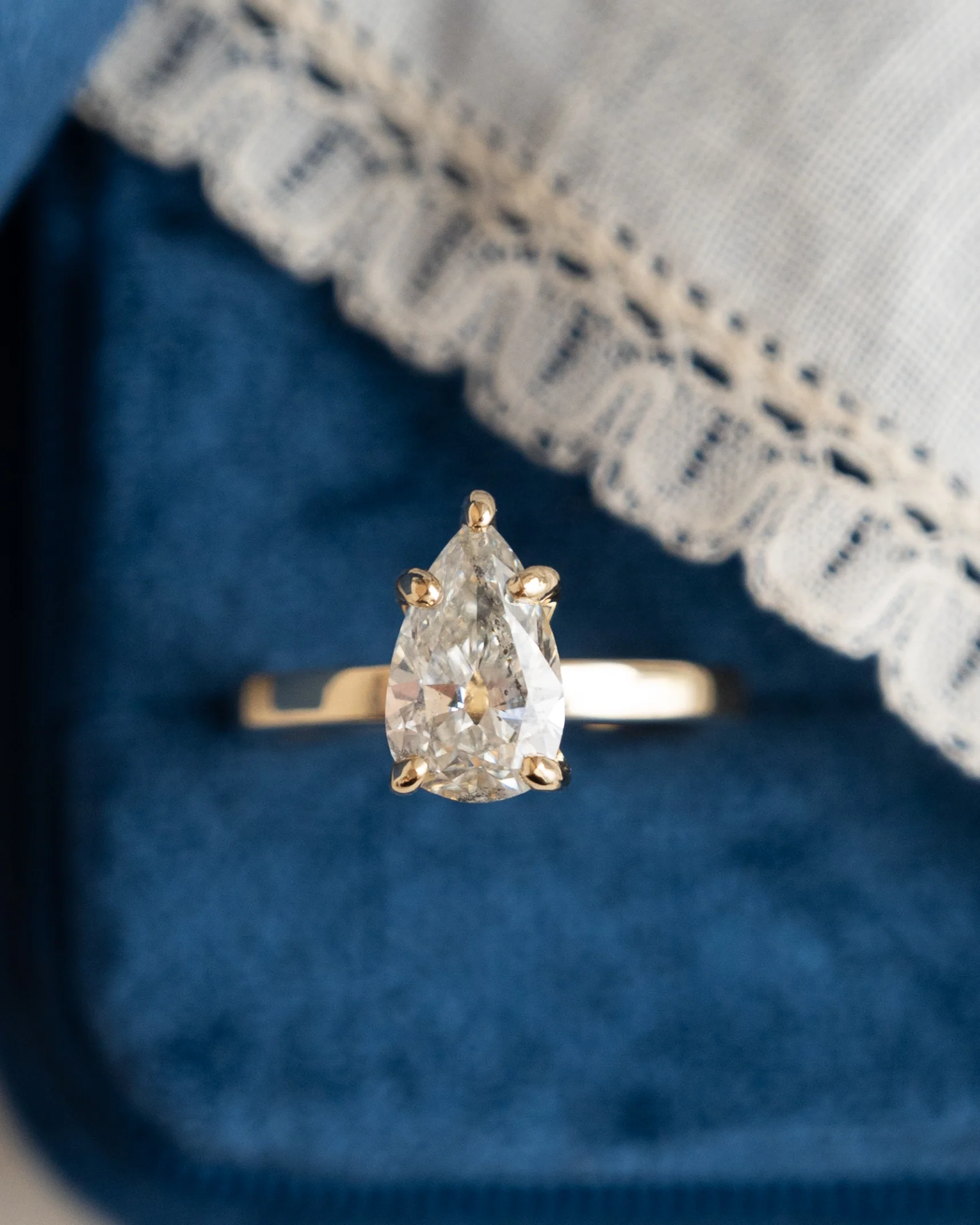 2.17 GIA Pear Diamond Solitaire Engagement Ring 14k - Image 6
