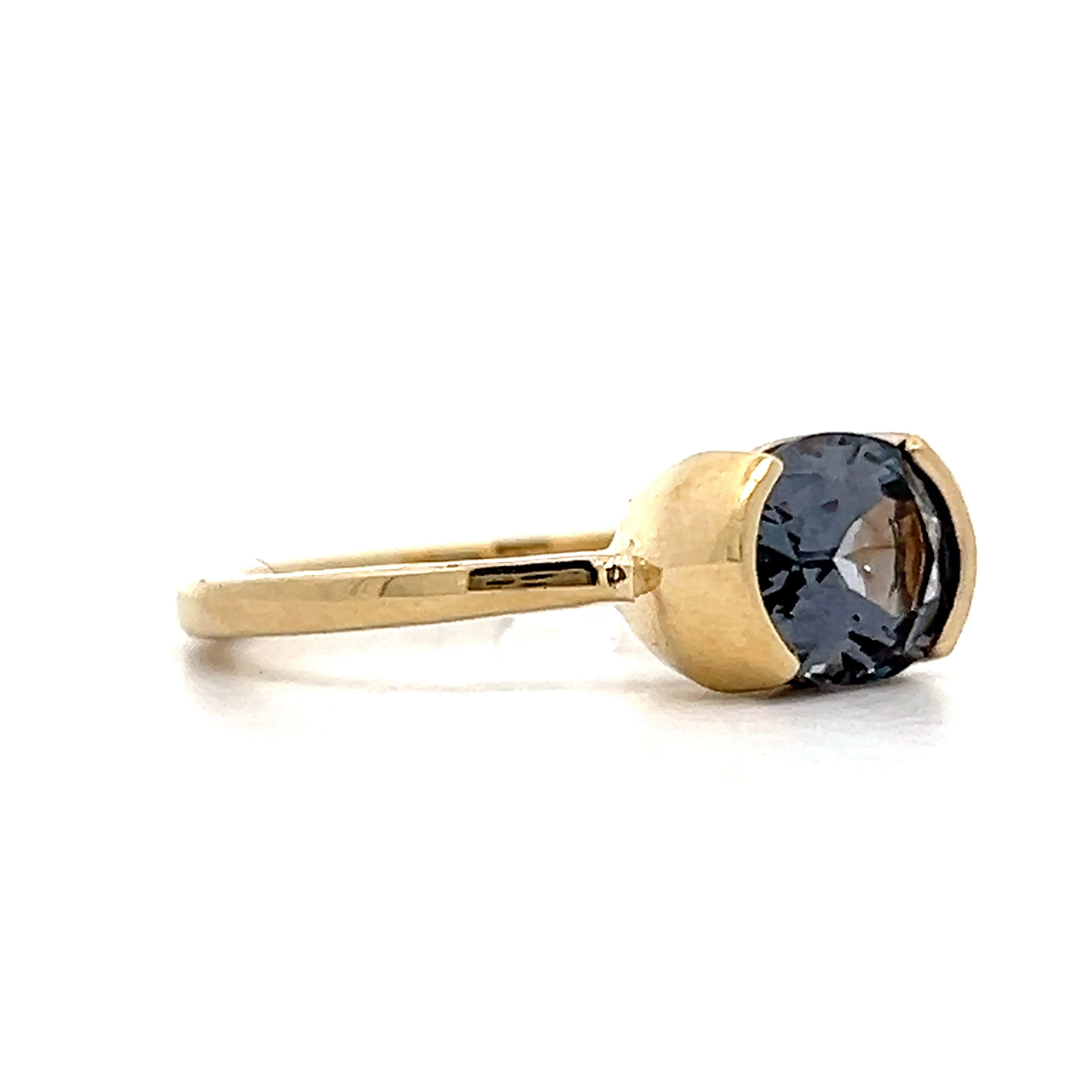 2.17 Oval Cut Purple Spinel Engagement Ring in 14k - Image 3