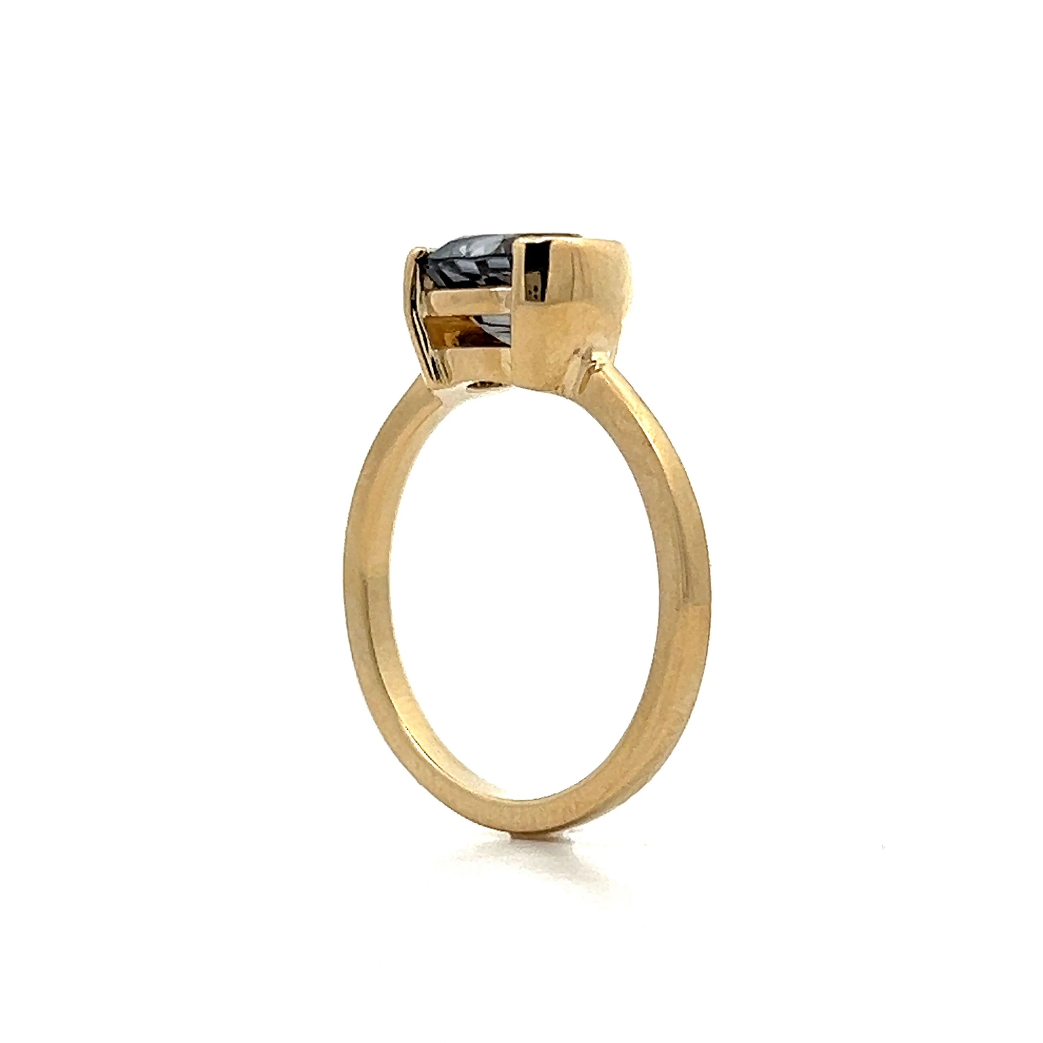 2.17 Oval Cut Purple Spinel Engagement Ring in 14k - Image 5
