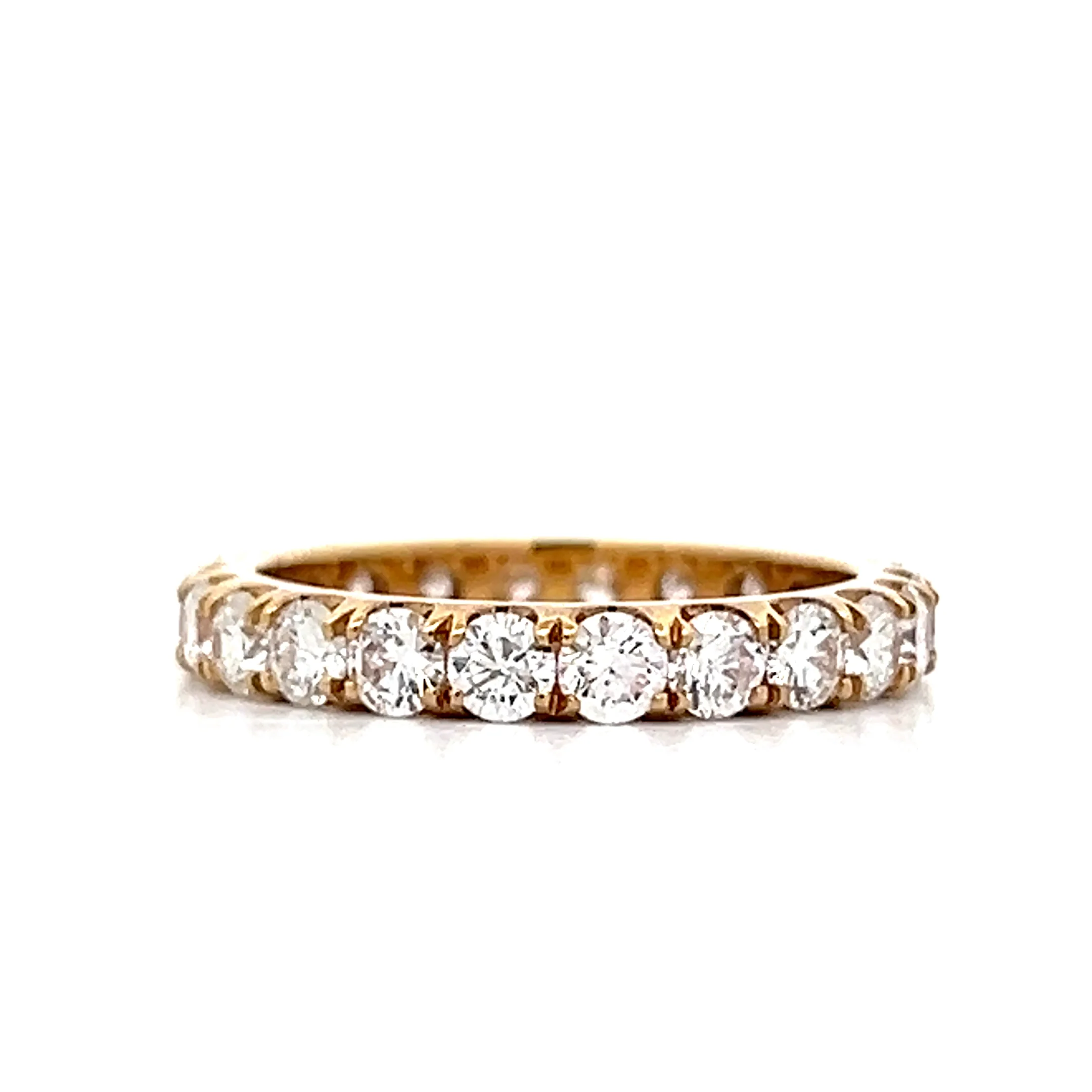 2.20 Diamond Eternity Wedding Band in 14k Yellow Gold - Image 2