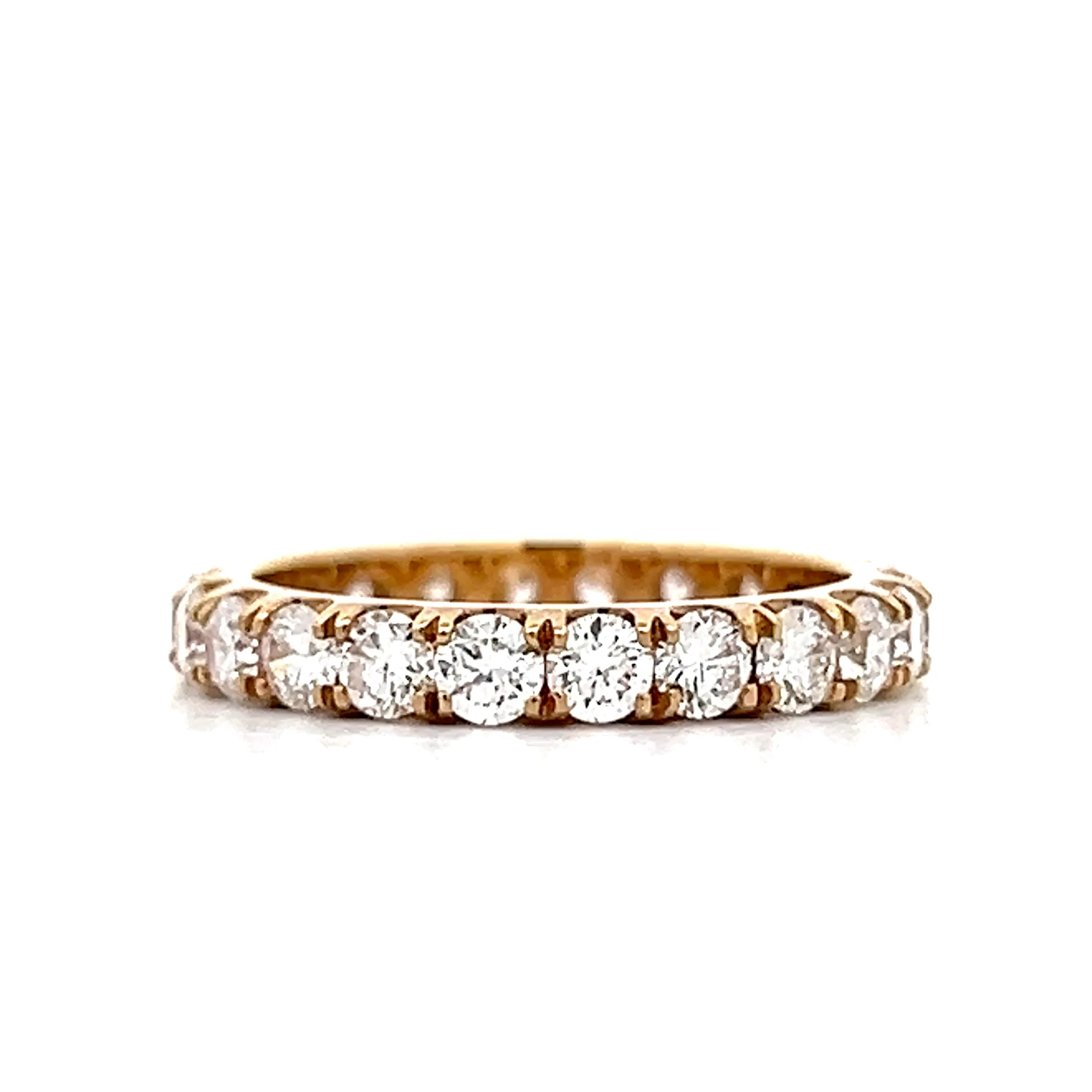 2.20 Diamond Eternity Wedding Band in 14k Yellow Gold - Image 4