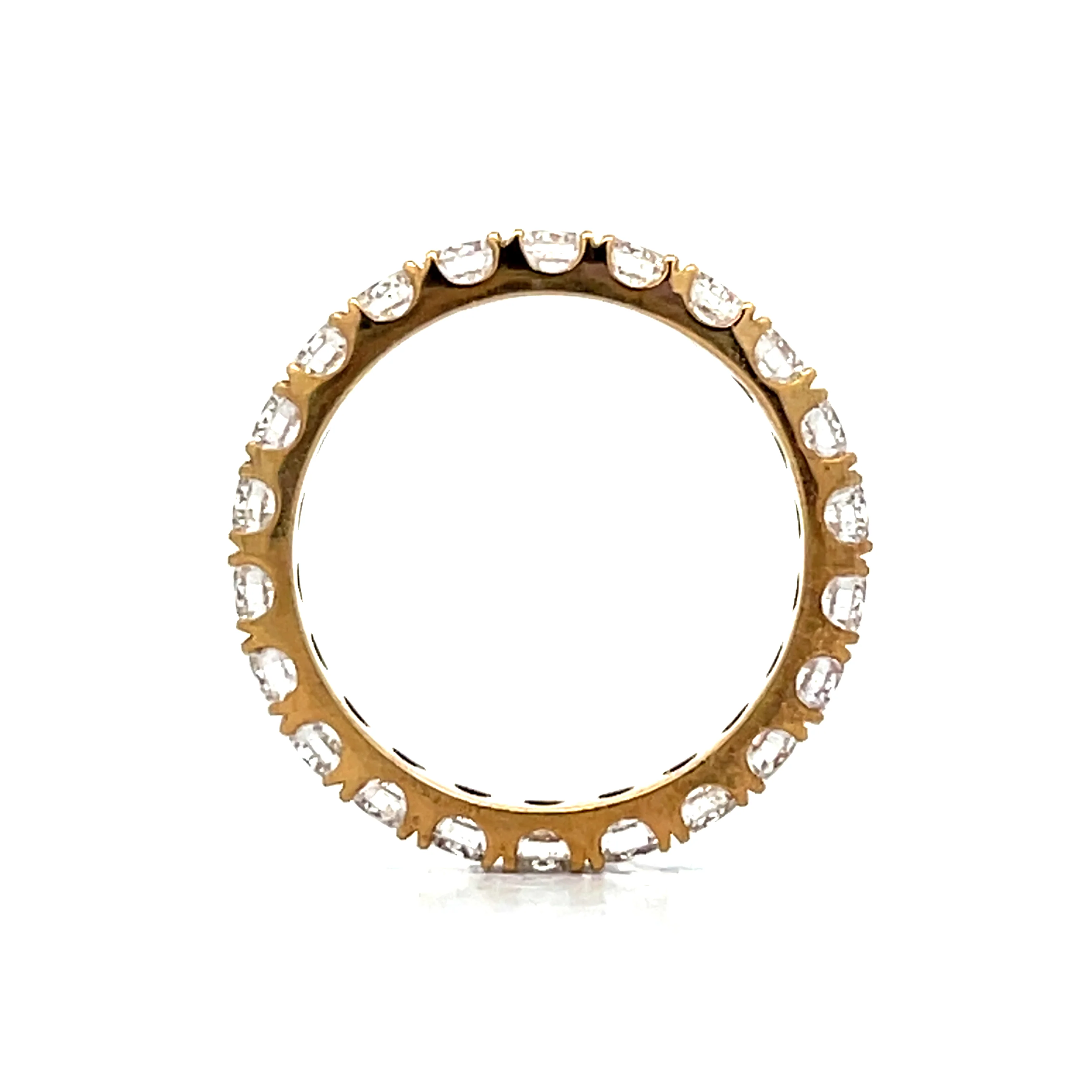 2.20 Diamond Eternity Wedding Band in 14k Yellow Gold - Image 5