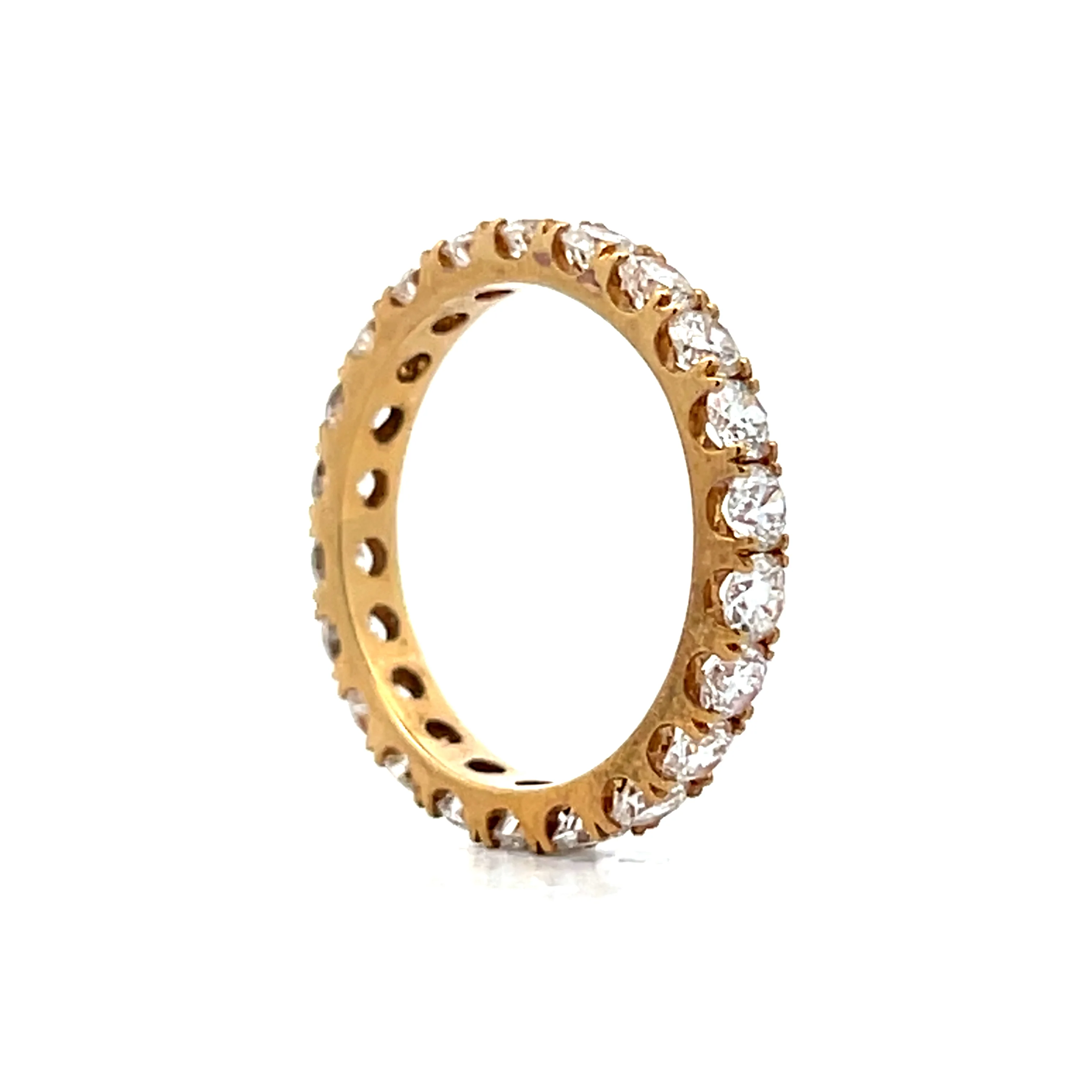 2.20 Diamond Eternity Wedding Band in 14k Yellow Gold - Image 6