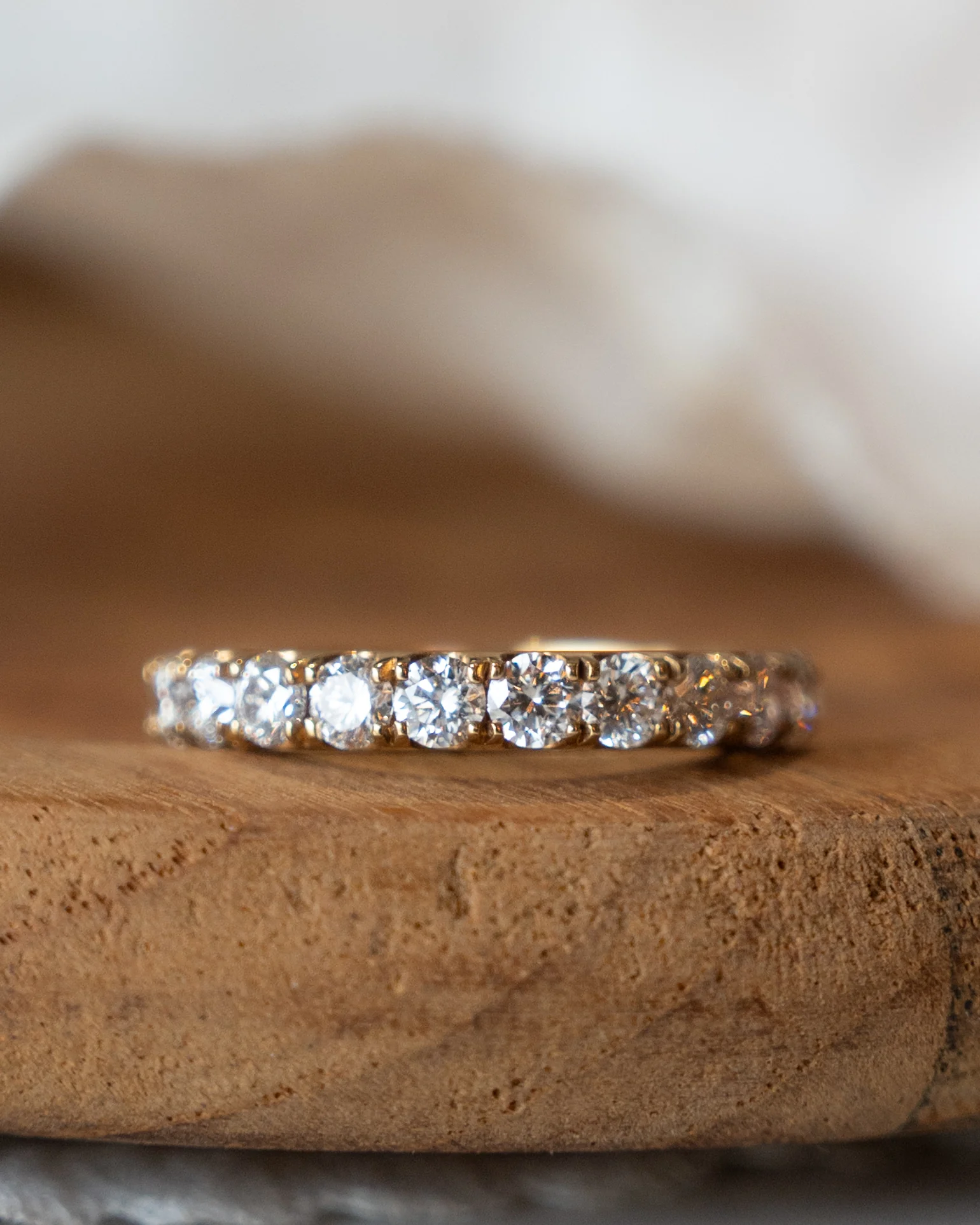 2.20 Diamond Eternity Wedding Band in 14k Yellow Gold - Image 7