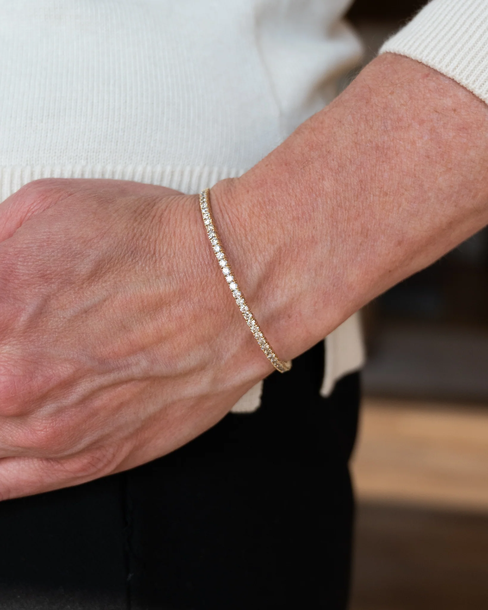 2.20 Diamond Flex Bracelet in 14k Yellow Gold - Image 5