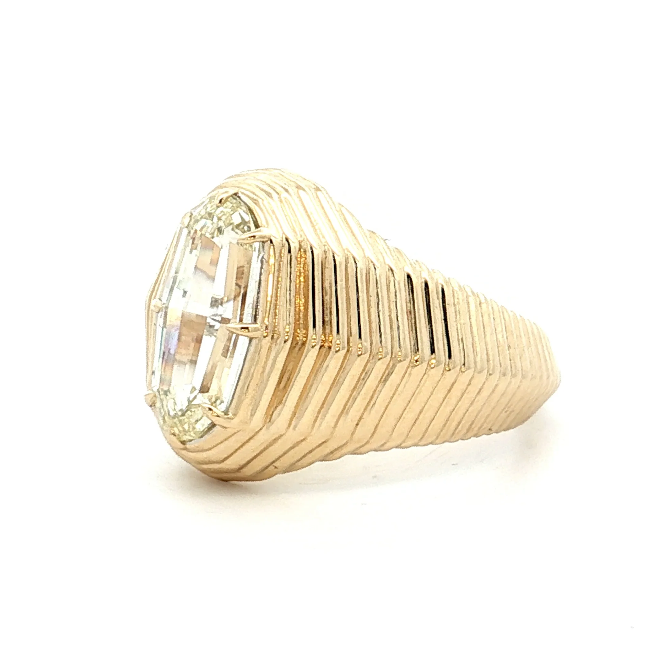 2.20 GIA Oval Step Cut Diamond Engagement Ring 14k - Image 2