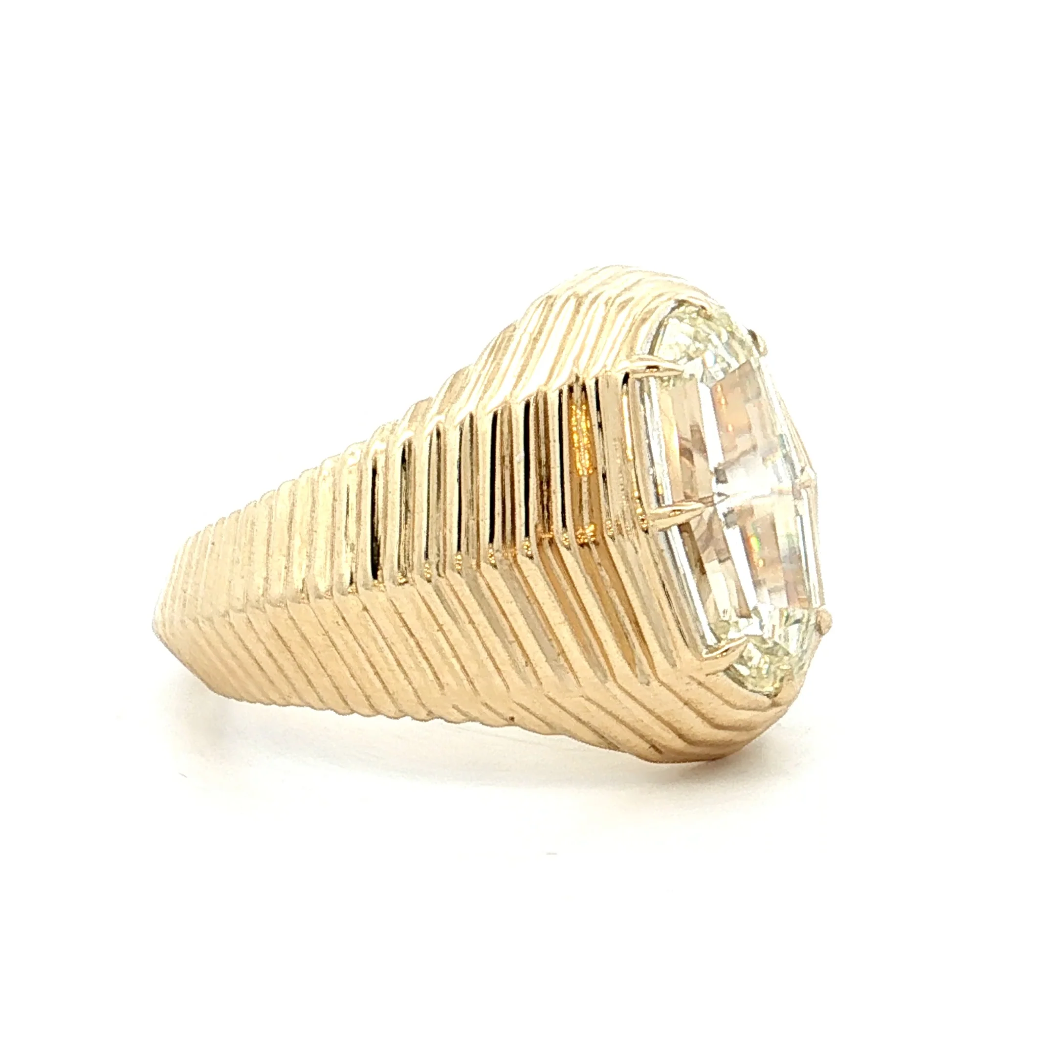 2.20 GIA Oval Step Cut Diamond Engagement Ring 14k - Image 3