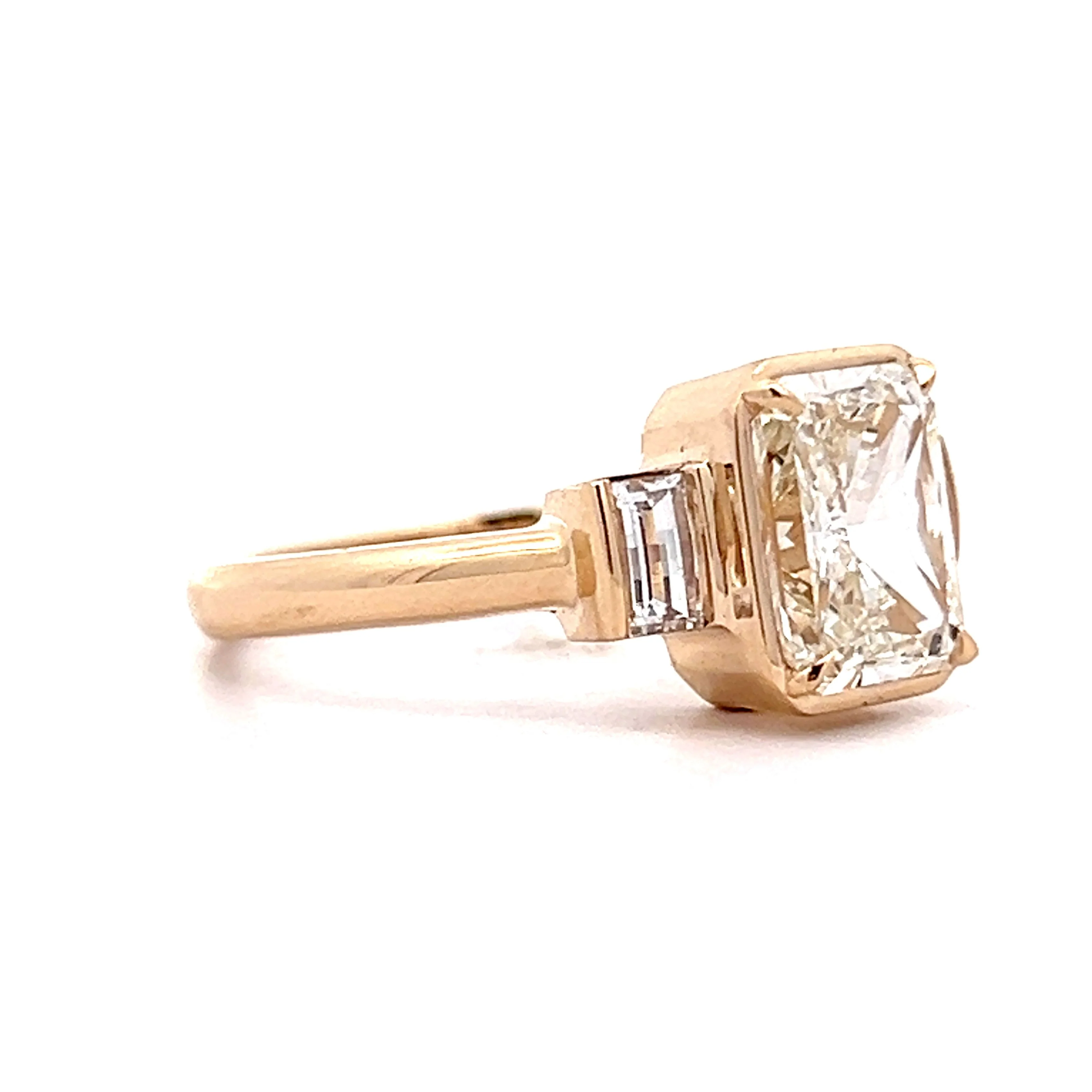 2.20 Radiant Cut Diamond Engagement Ring in 14k - Image 3