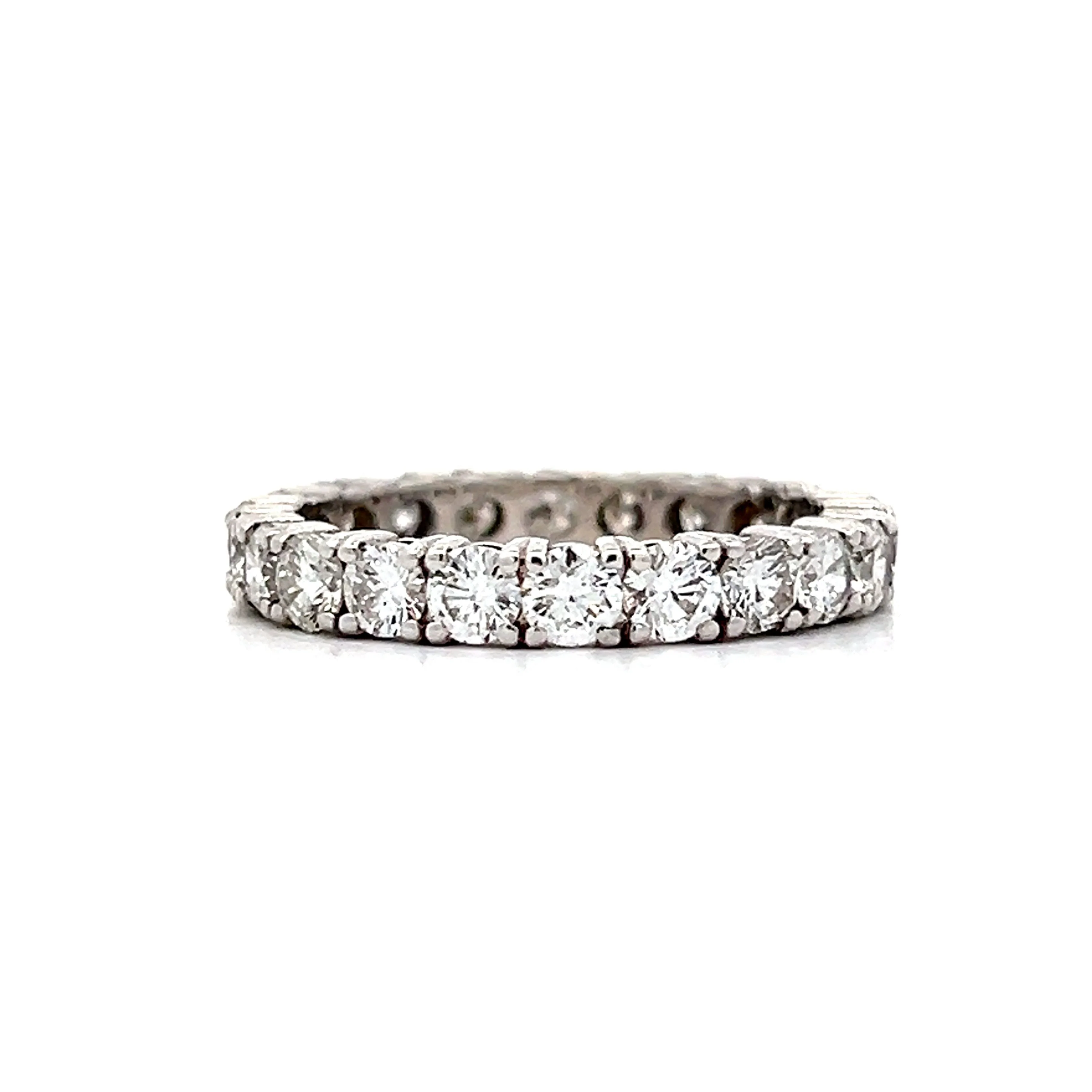 2.20 Round Brilliant Diamond Eternity Band in 18k White Gold - Image 2