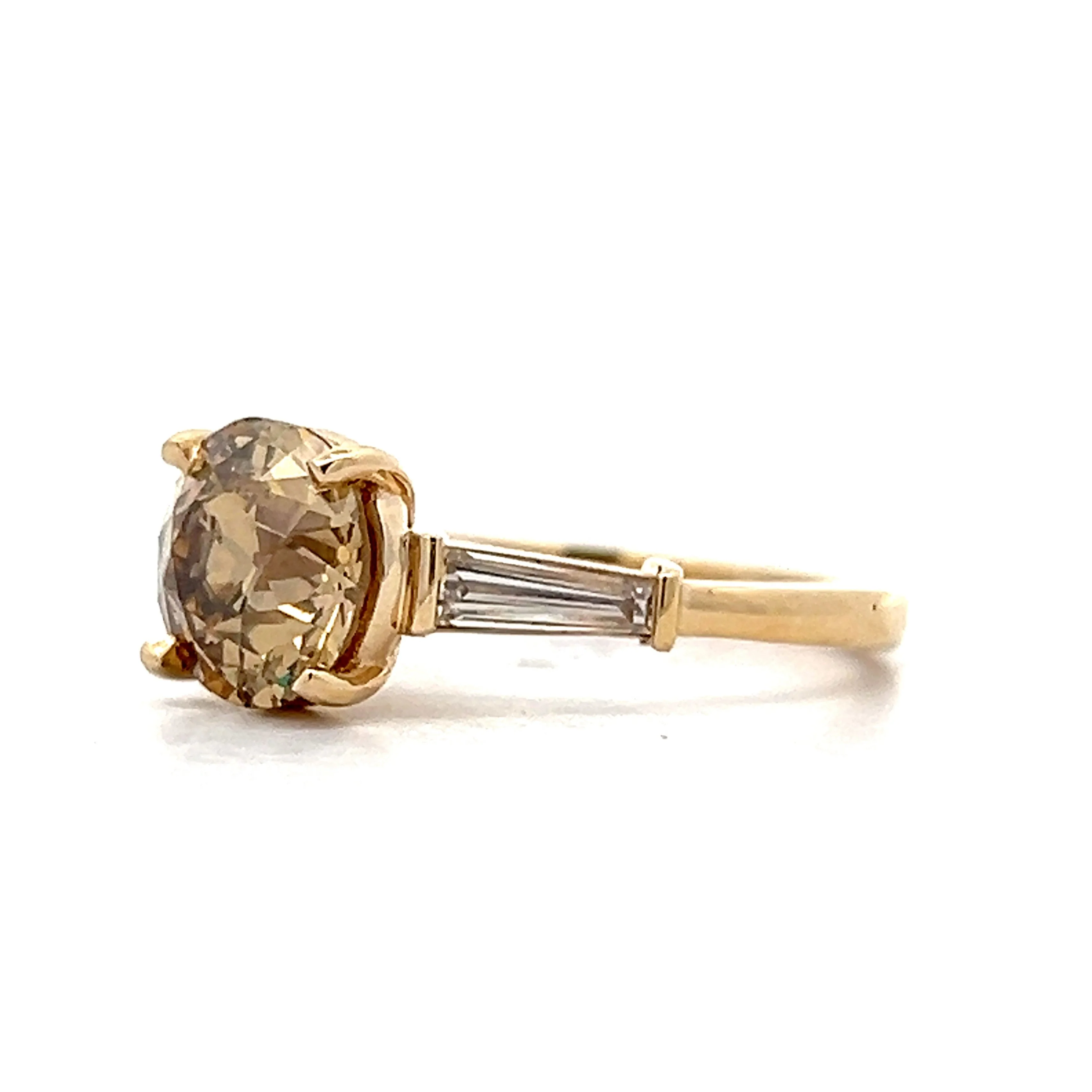 2.22 Old European Fancy Brown Diamond in 14k - Image 2