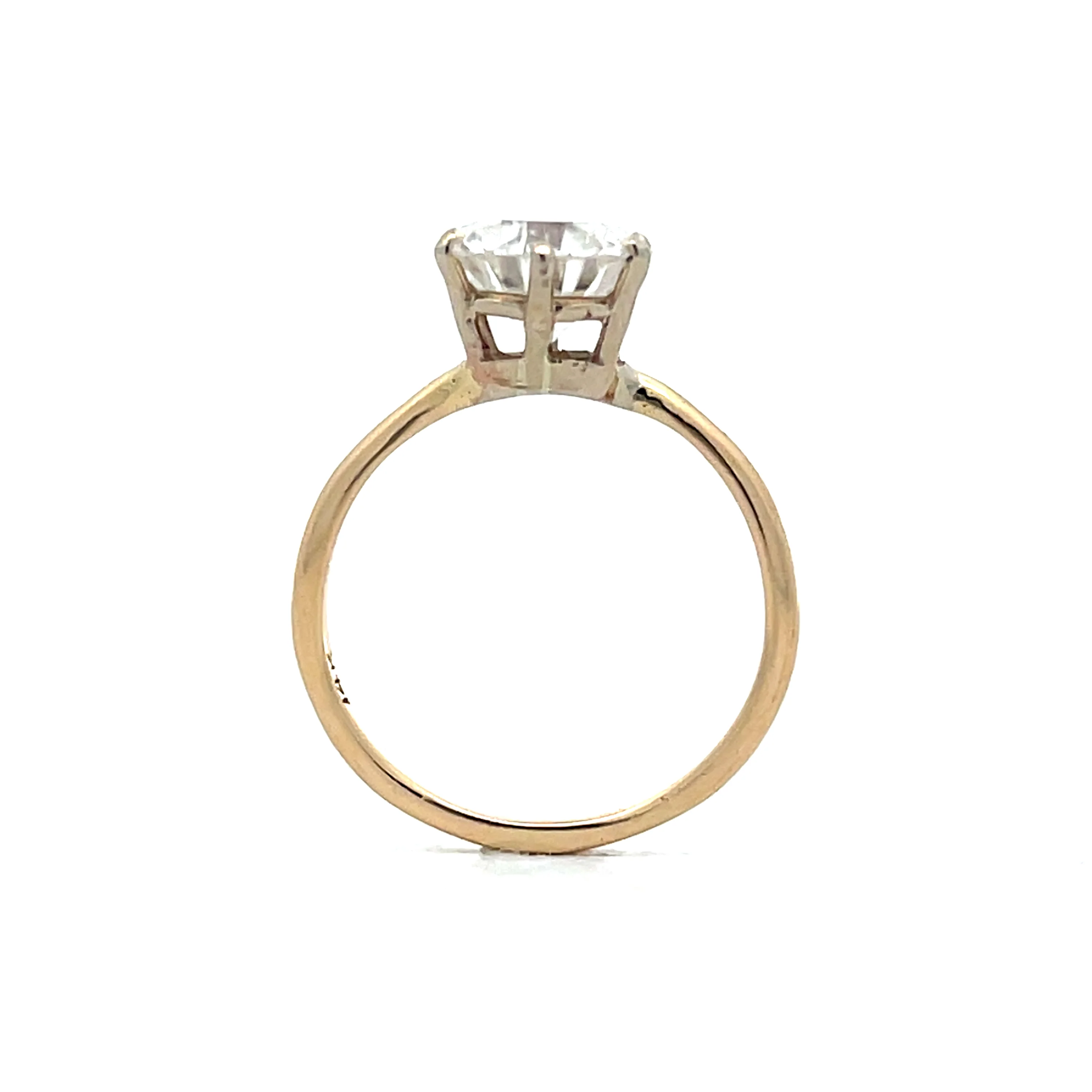 2.22 Solitaire Diamond Engagement Ring in 14k - Image 4