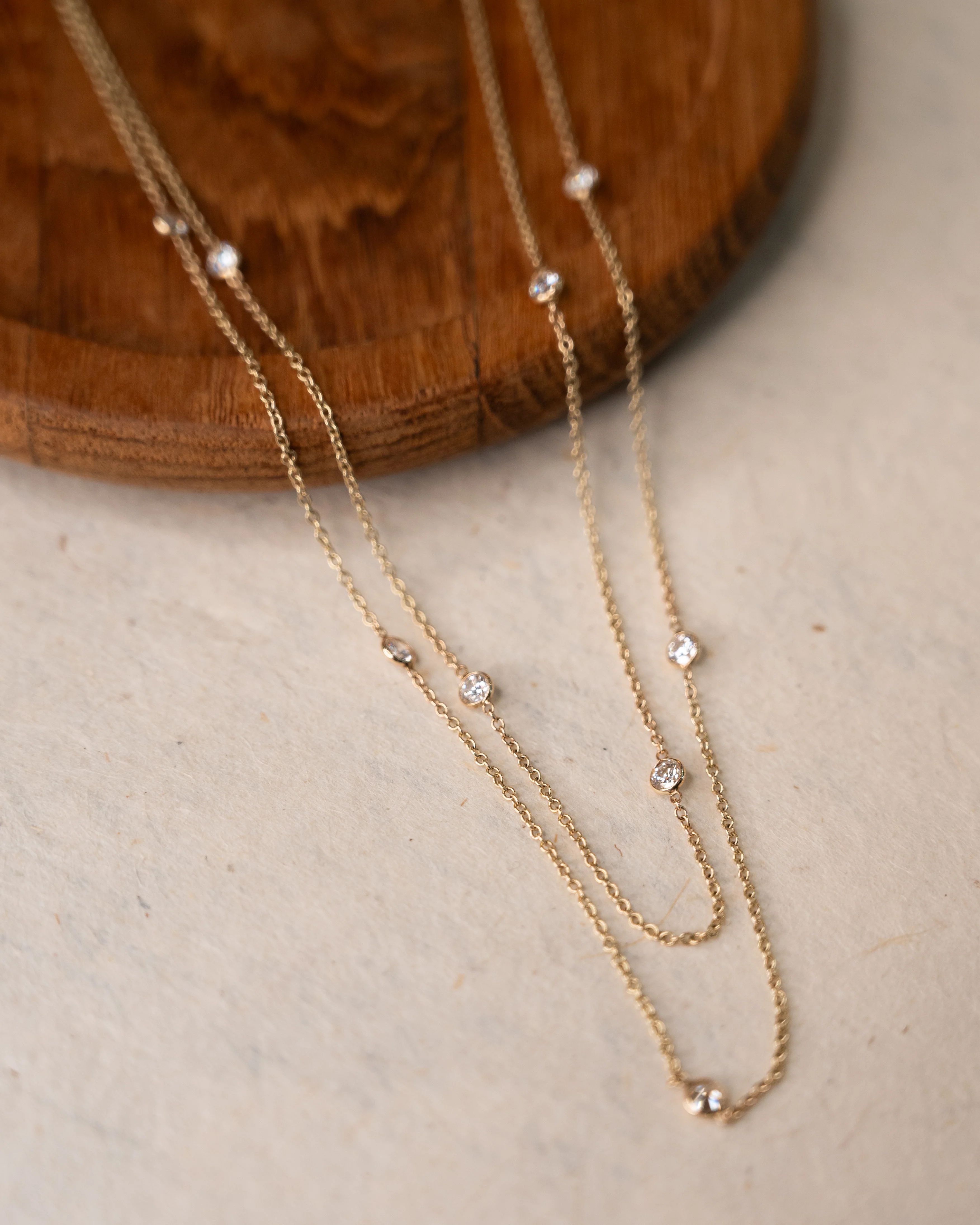 2.25 Diamonds by the Yard Necklace 14k Yellow Gold - Image 5