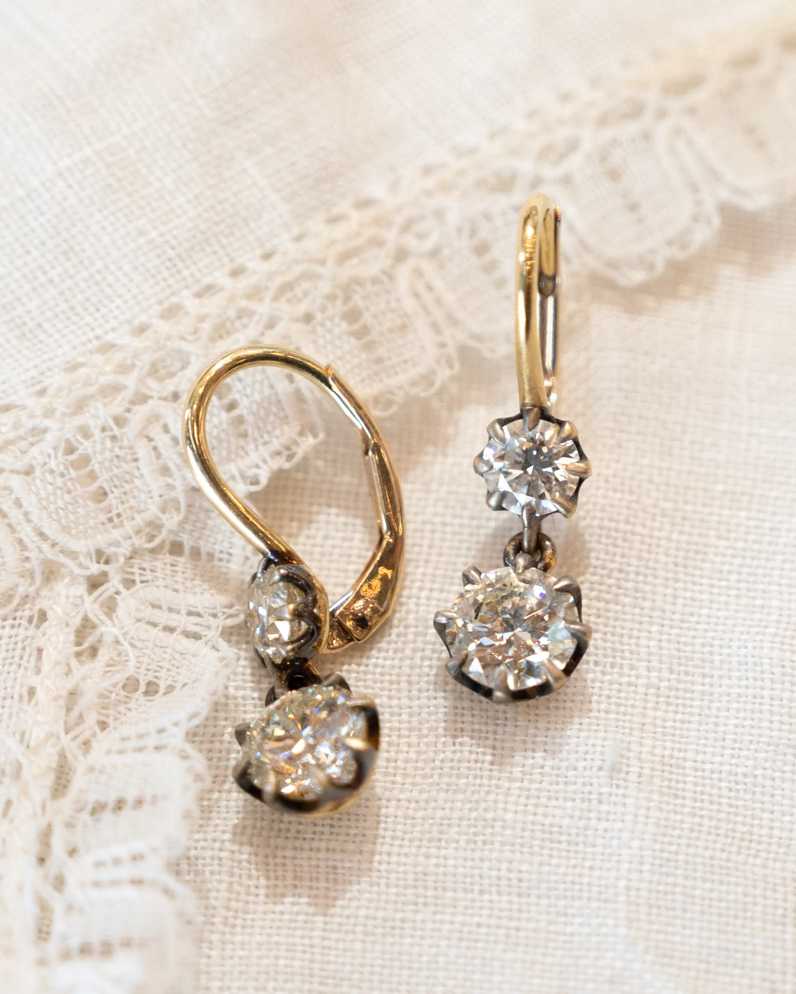 2.26 Black Rhodium Diamond Dangle Earrings 18k - Image 4