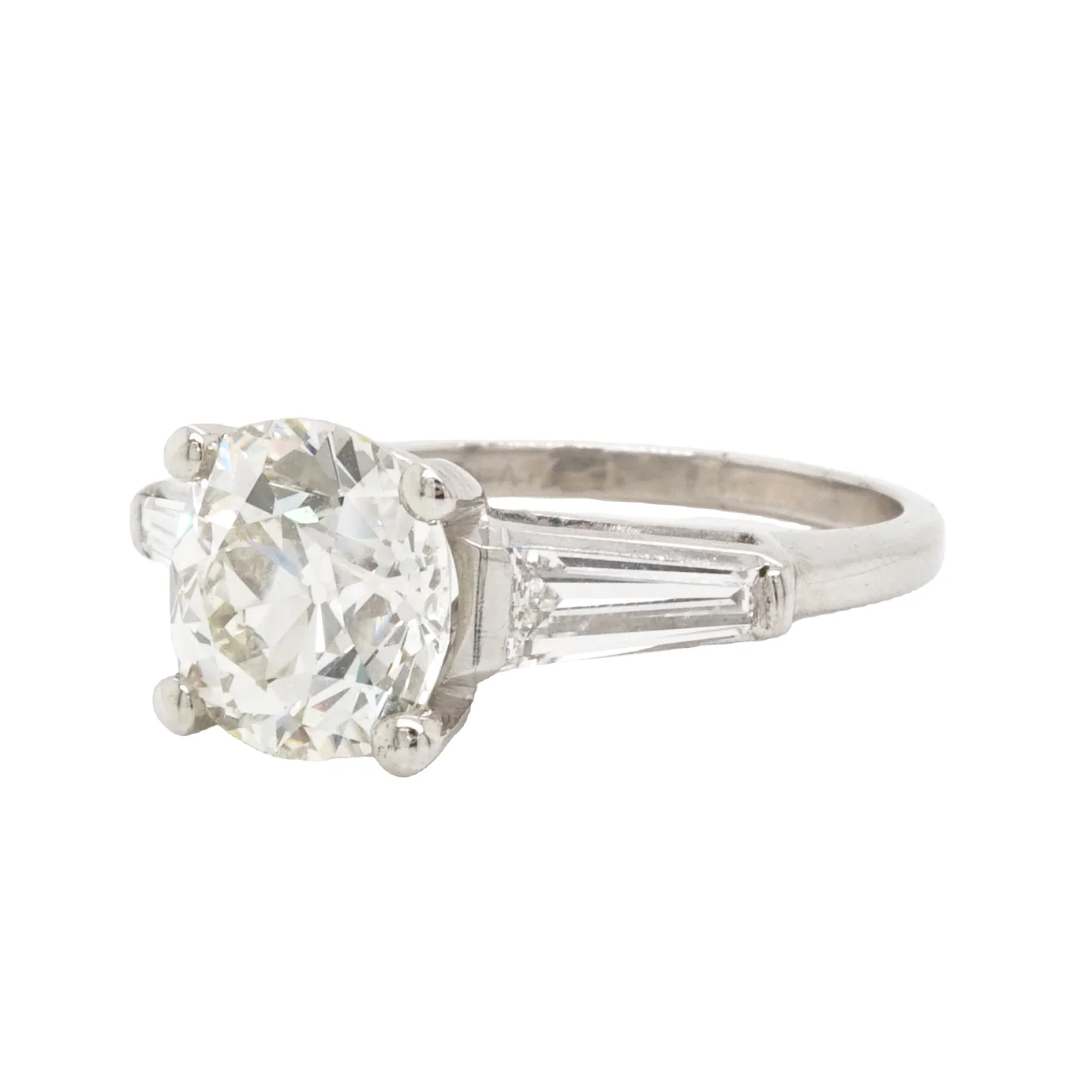 2.28 Art Deco Diamond Engagement Ring in Platinum - Image 2