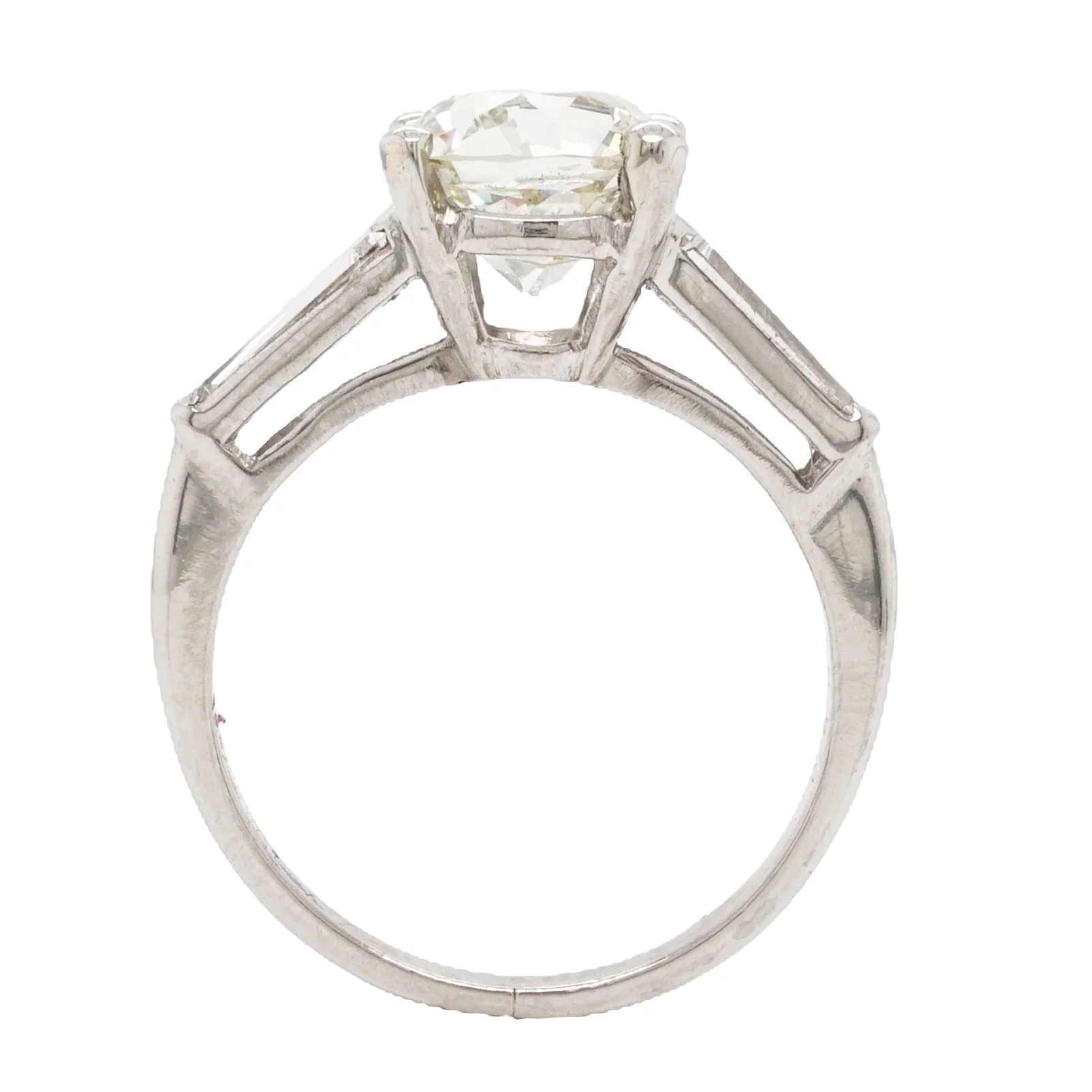 2.28 Art Deco Diamond Engagement Ring in Platinum - Image 4