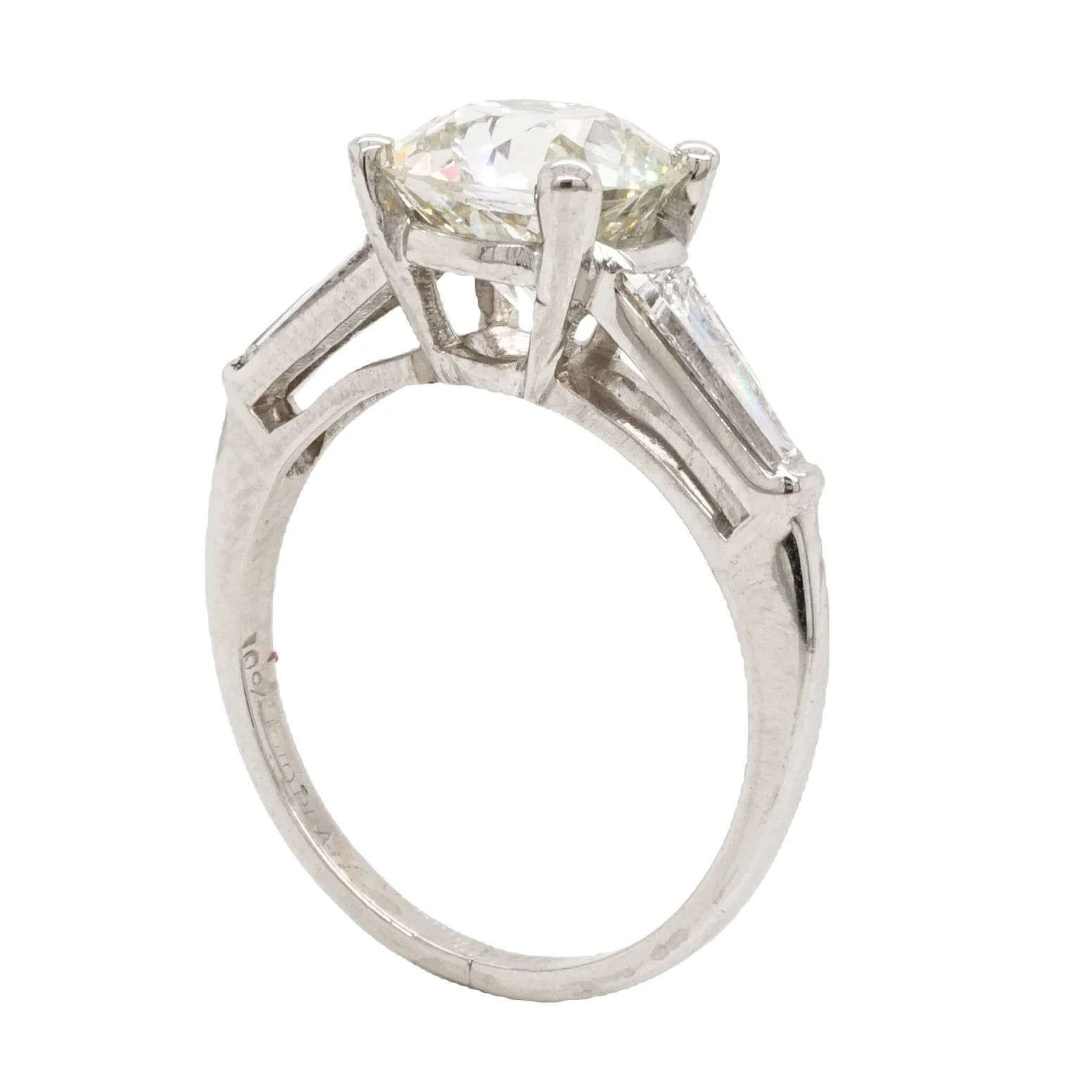 2.28 Art Deco Diamond Engagement Ring in Platinum - Image 5