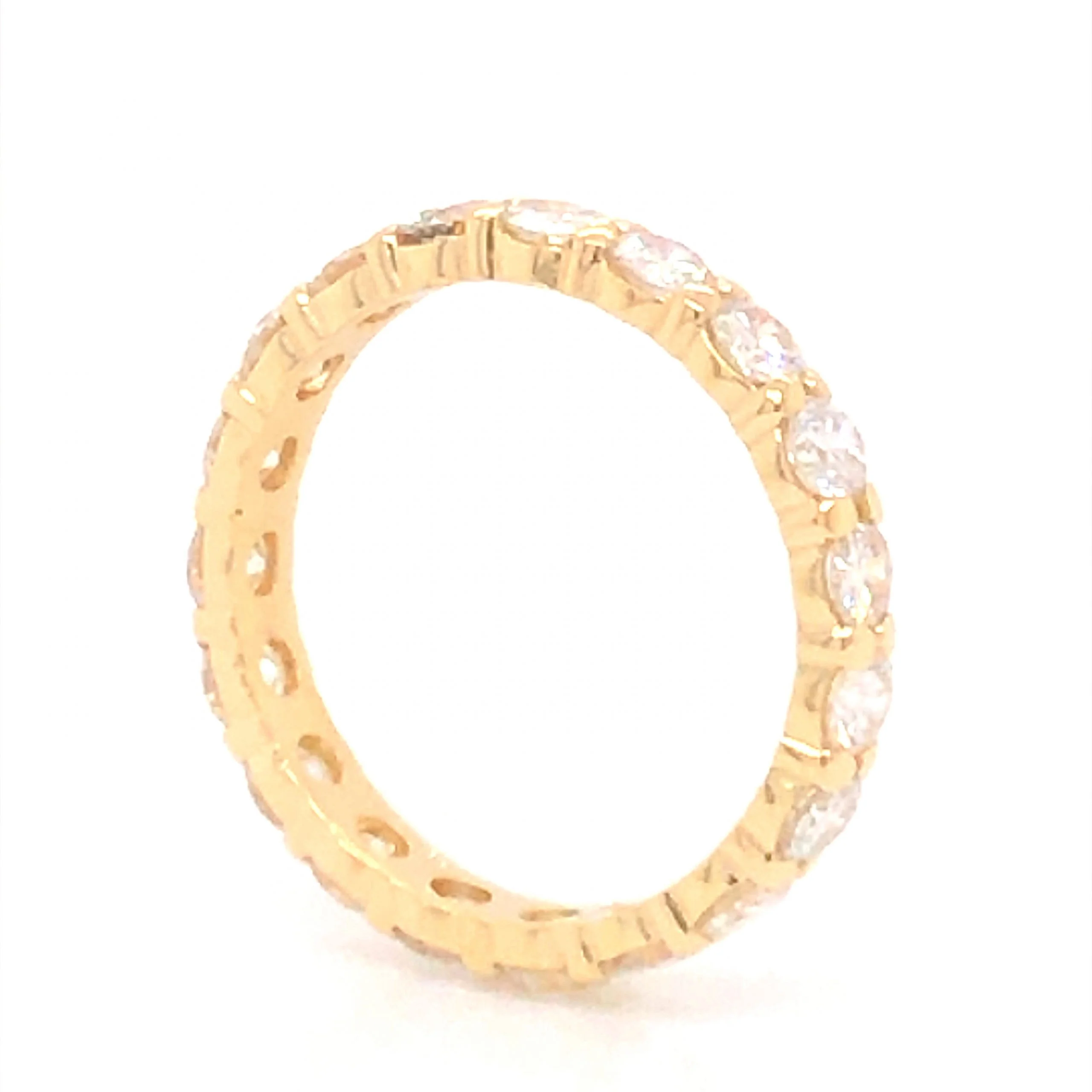 2.28 Diamond Eternity Wedding Band in 14k Yellow Gold - Image 3