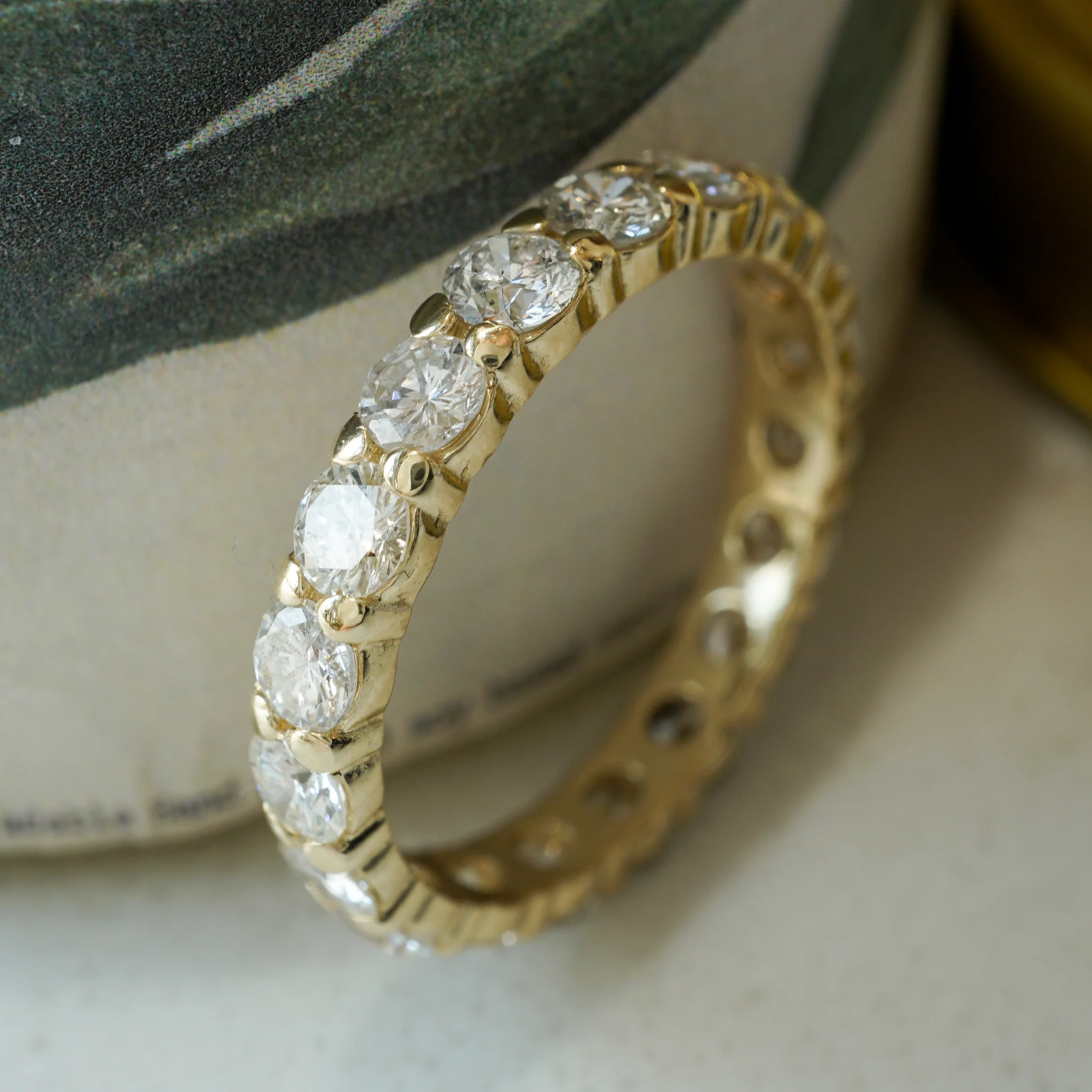 2.28 Diamond Eternity Wedding Band in 14k Yellow Gold - Image 4