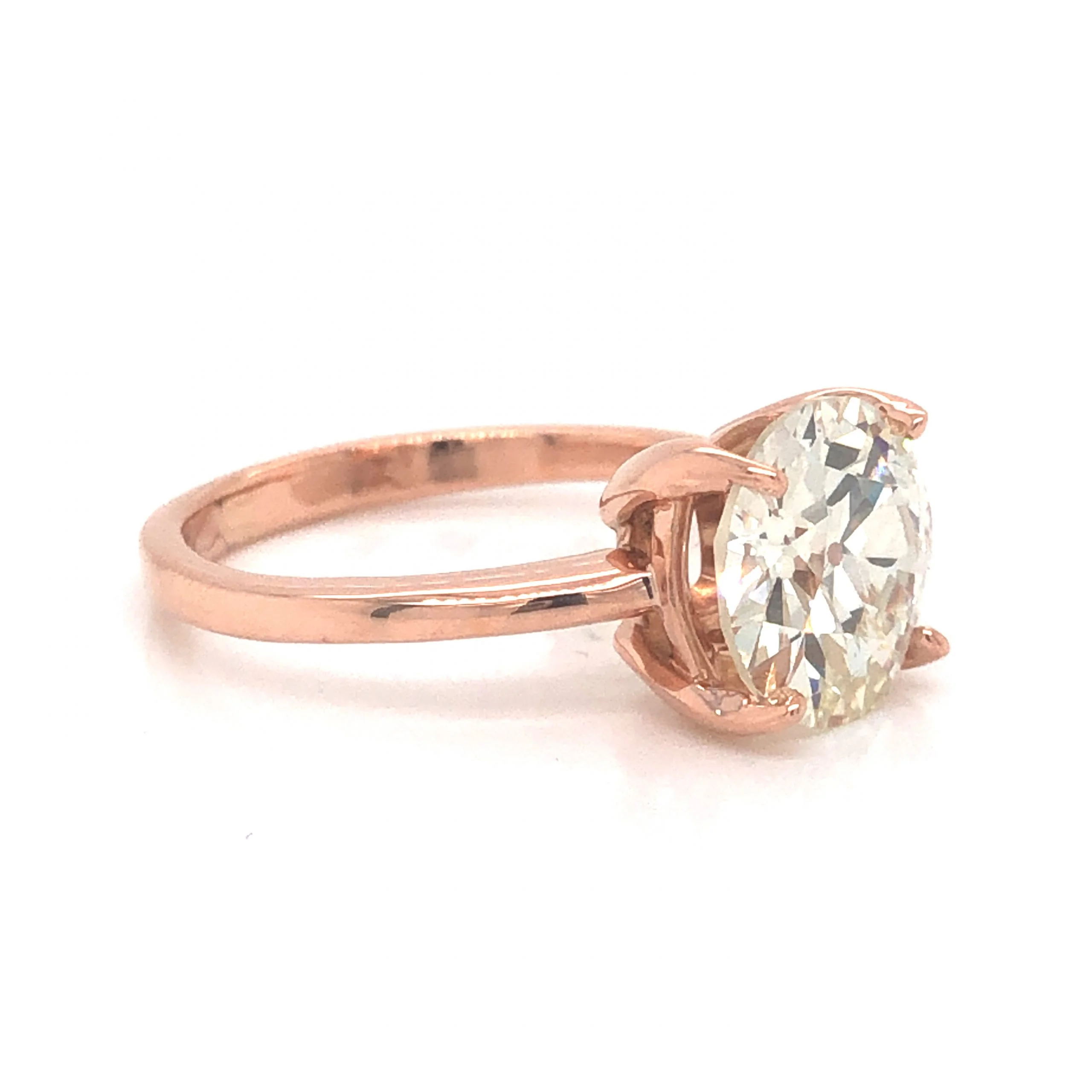 2.28 GIA Solitaire Diamond Engagement Ring in 14k Rose Gold - Image 3