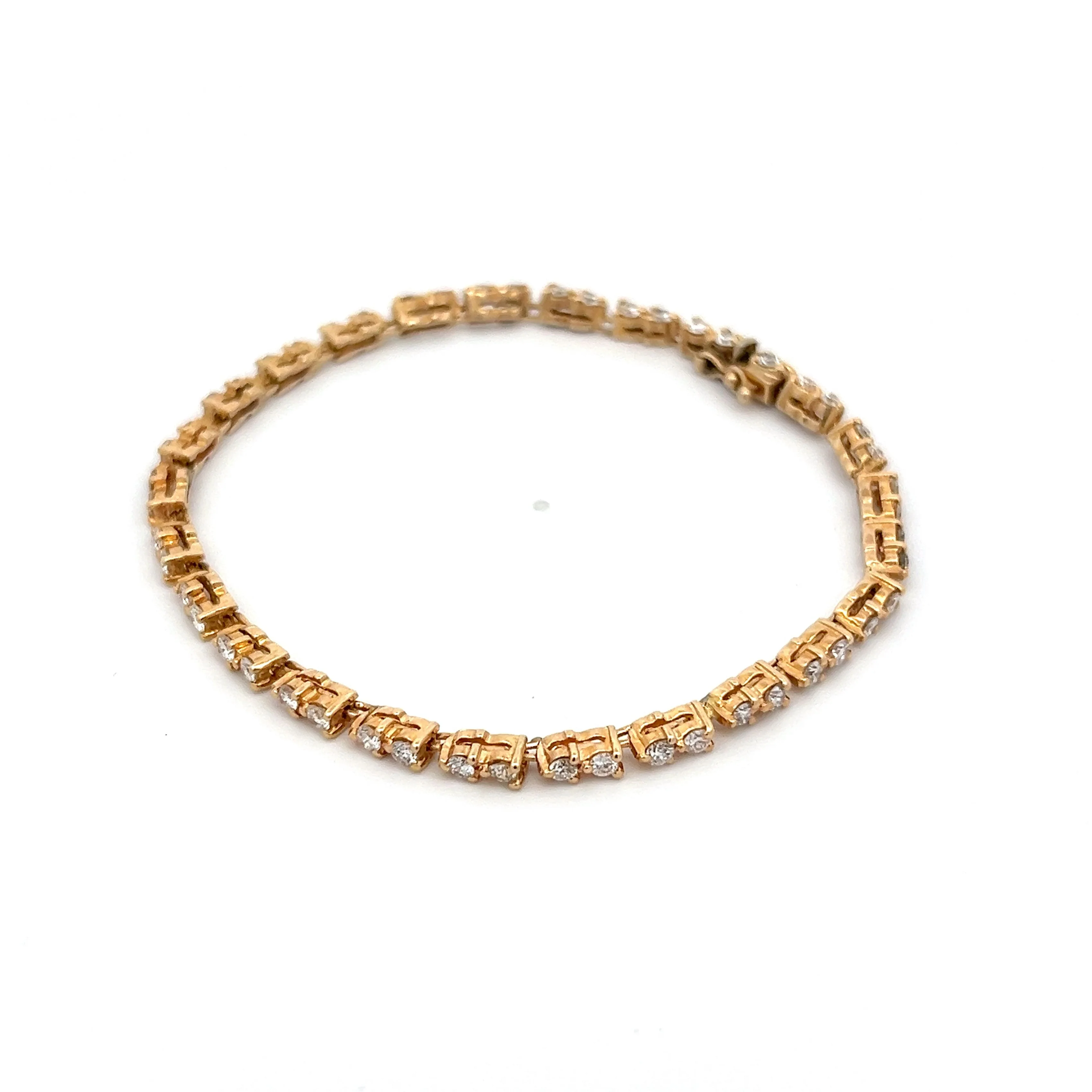 2.30 Diamond Tennis Bracelet in 14k Yellow Gold - Image 2