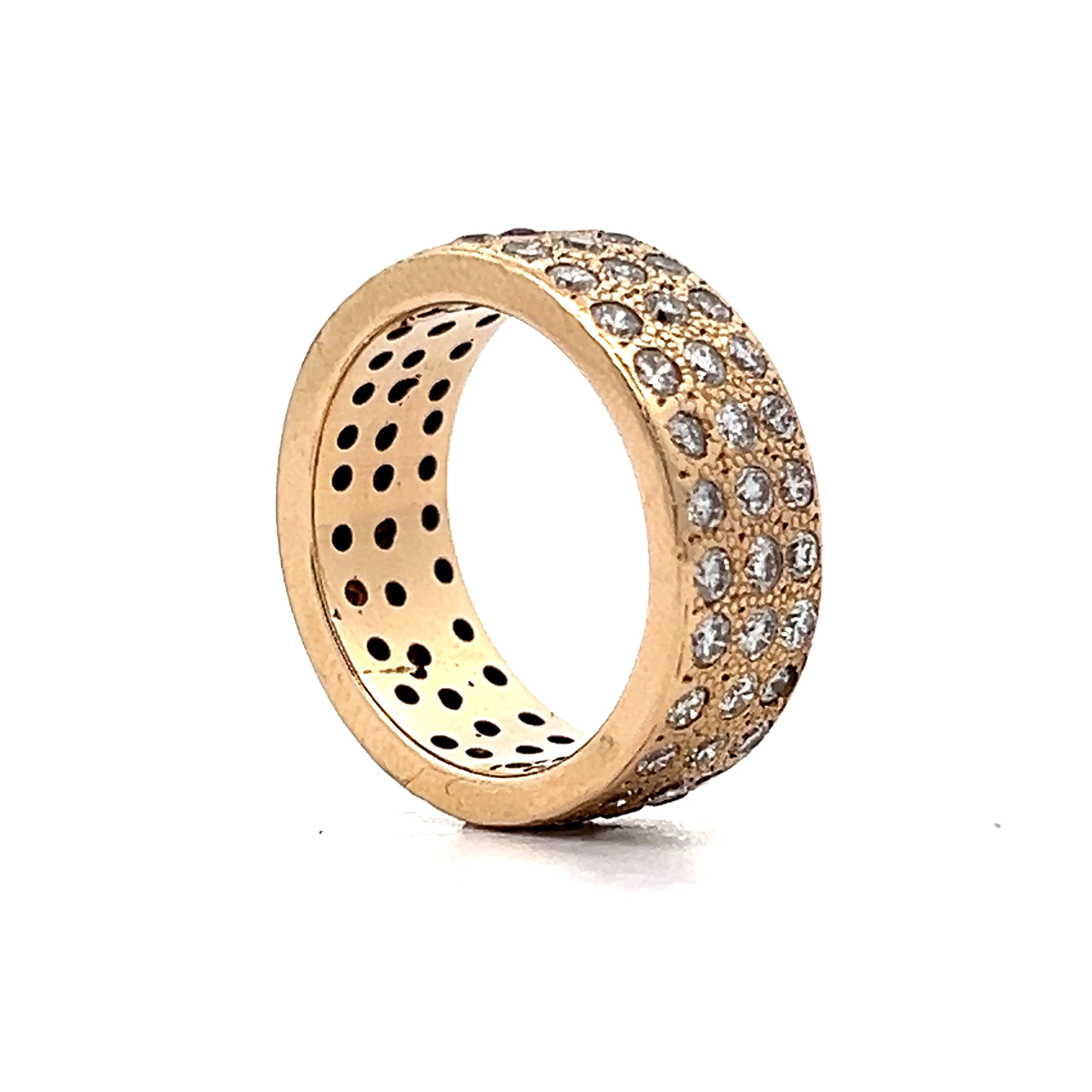 2.31 Diamond & Ruby Cocktail Ring in 14k Yellow Gold - Image 4