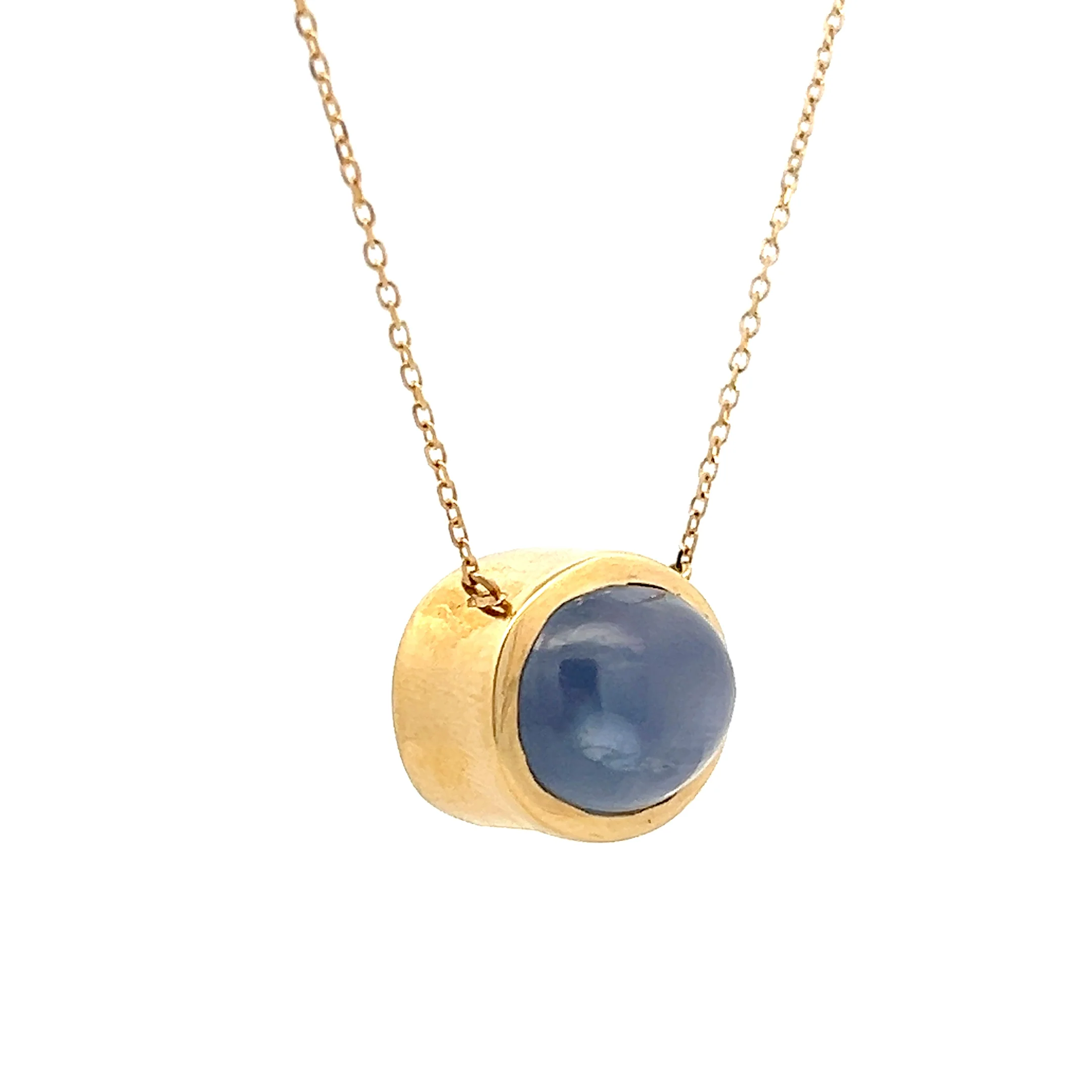 2.31 Star Sapphire Pendant Necklace in 18k Yellow Gold - Image 3