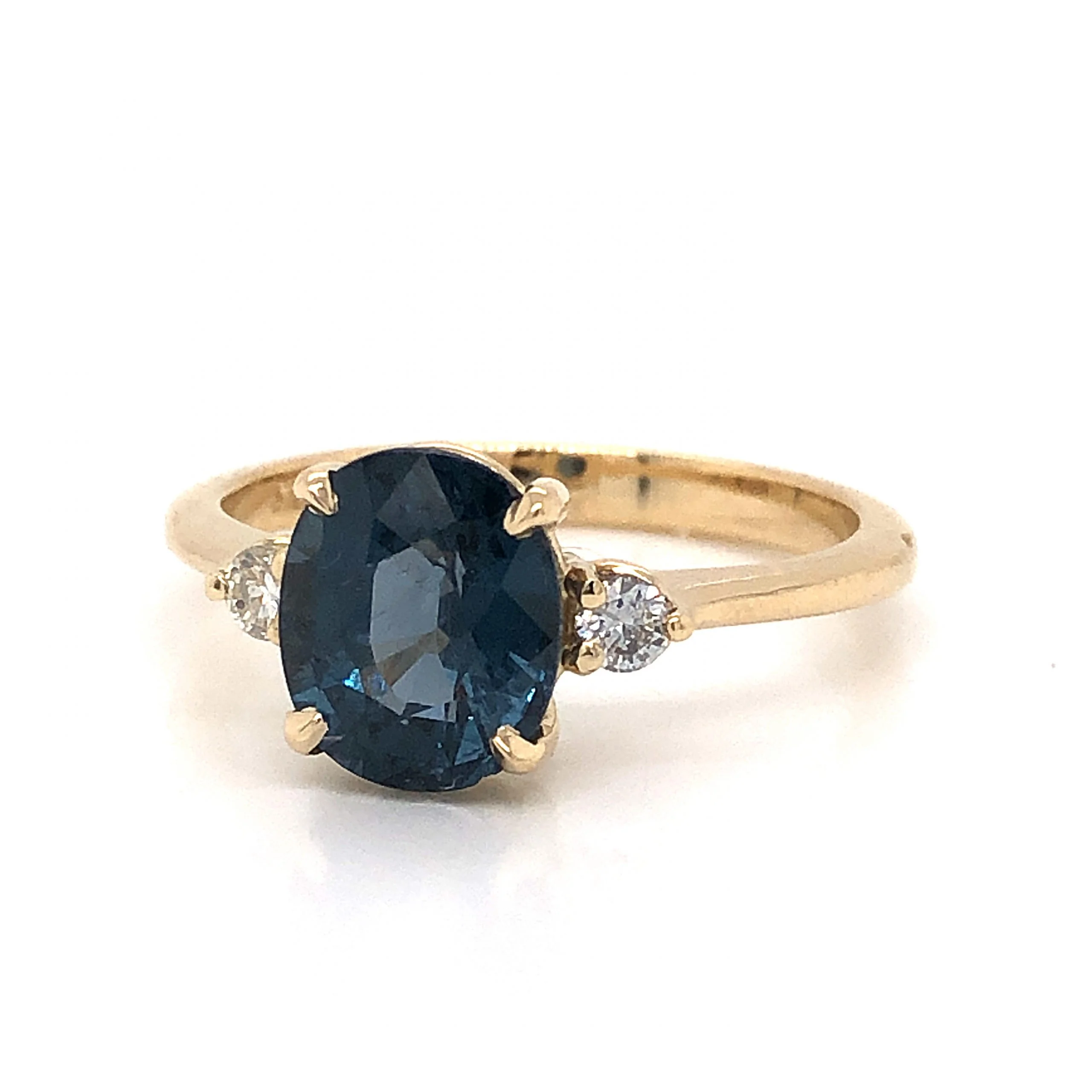 2.33 Oval Cut Sapphire Engagement Ring in 14k Yellow Gold - Image 2