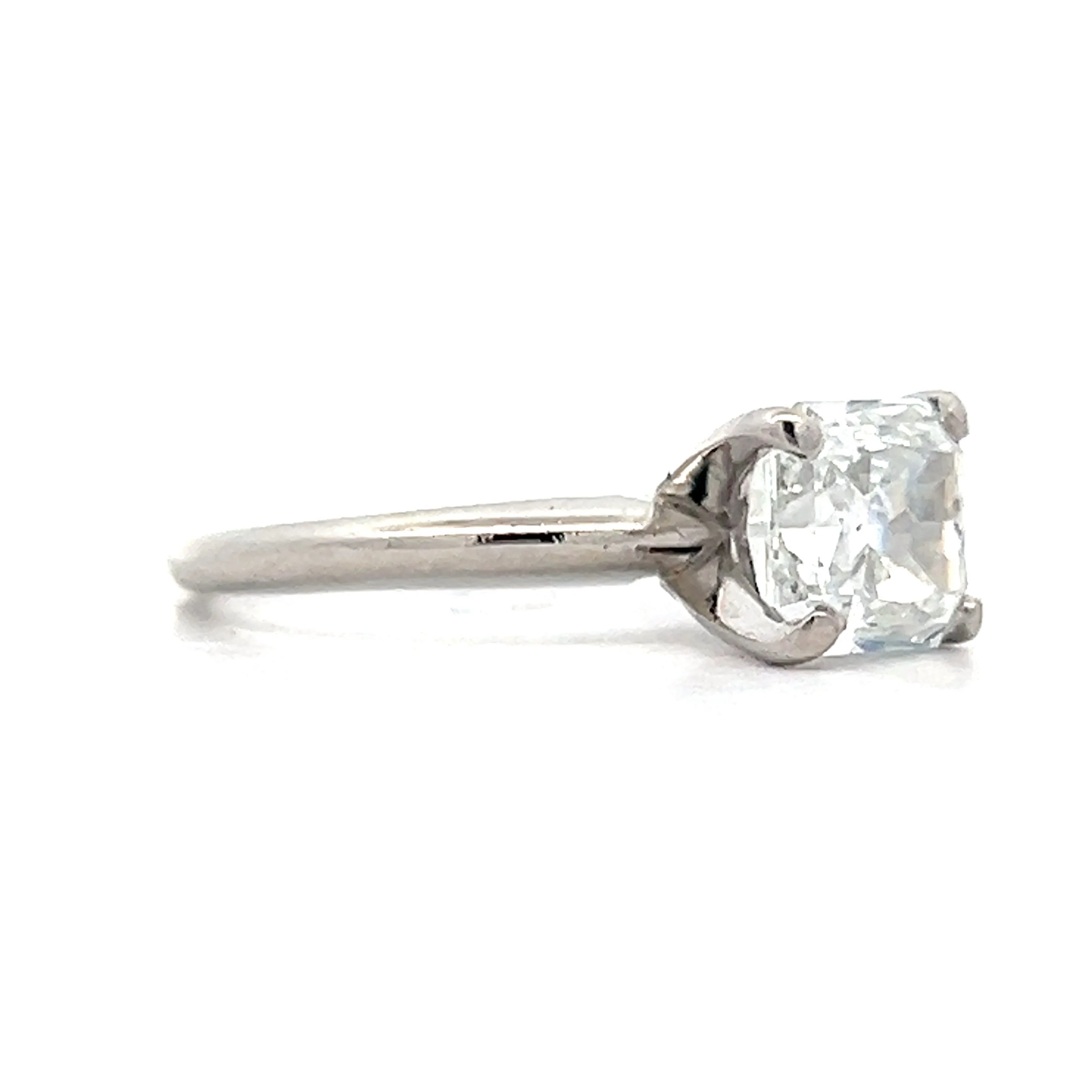 2.34 Radiant Cut Diamond Engagement Ring in Platinum - Image 3