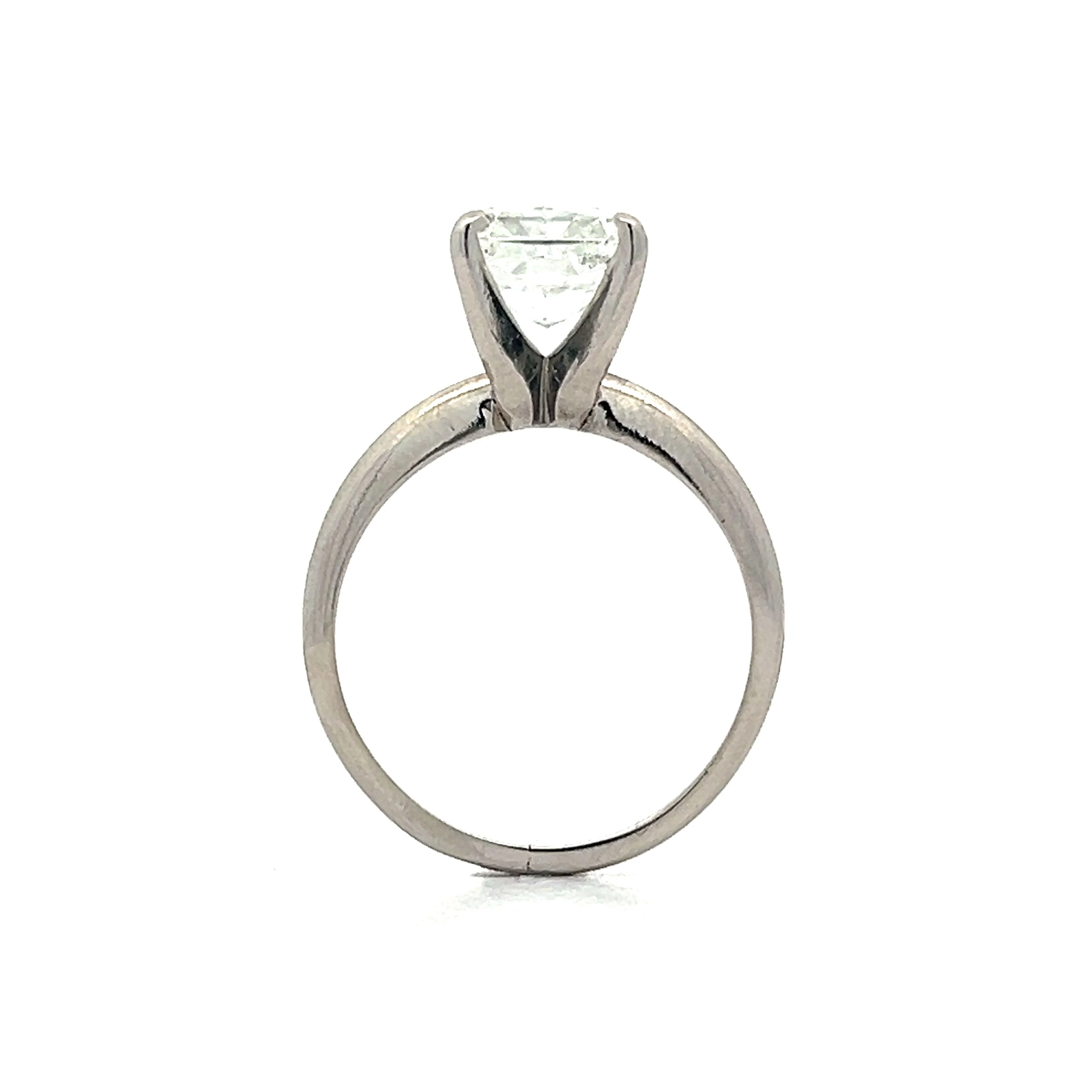 2.34 Radiant Cut Diamond Engagement Ring in Platinum - Image 4