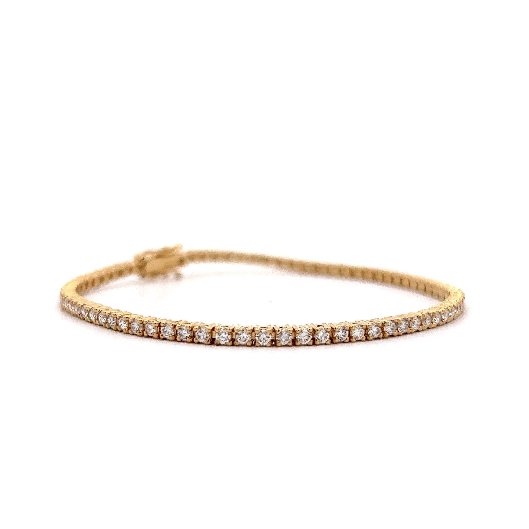 2.34 Diamond Tennis Bracelet in 14k Yellow Gold - Image 3