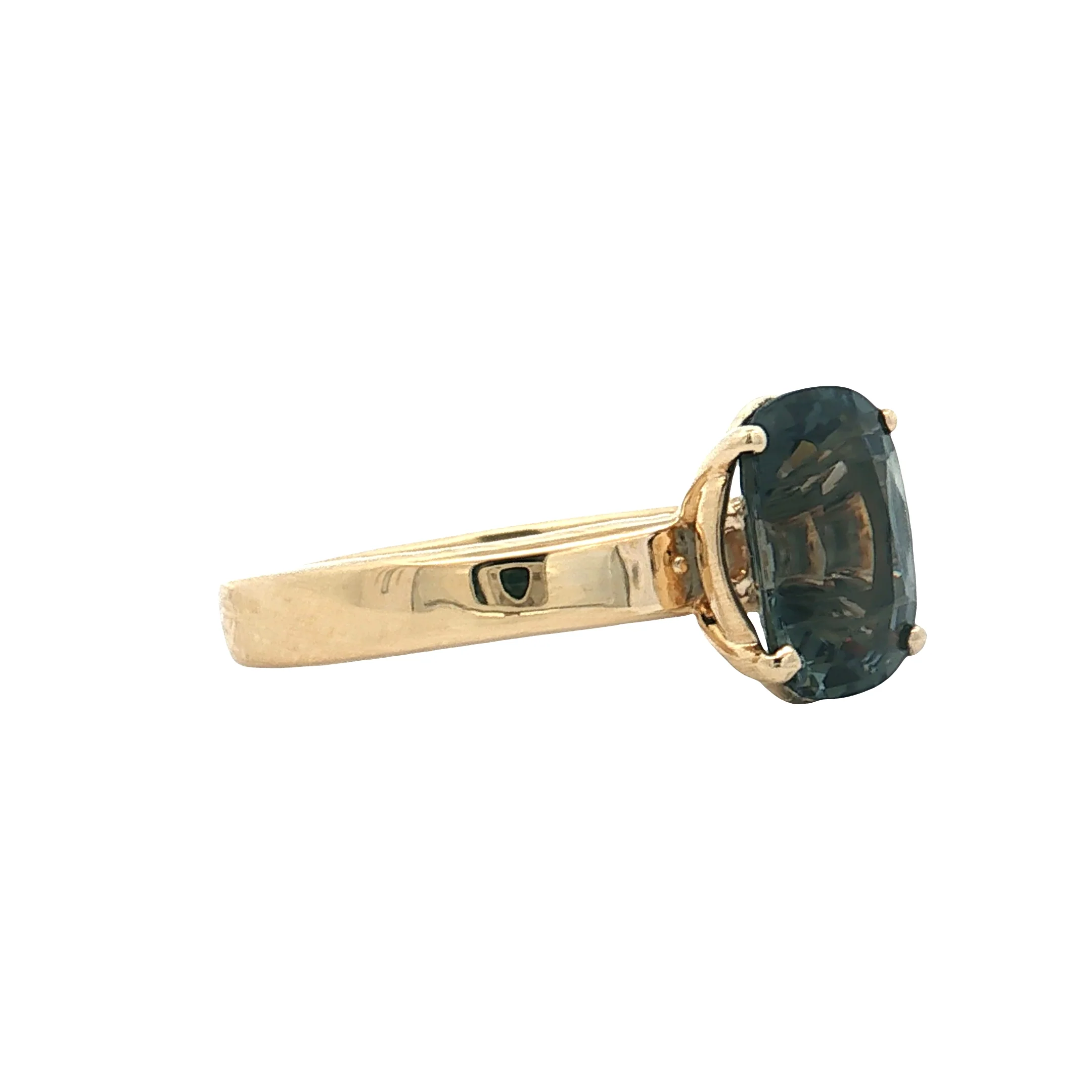 2.35 Cushion Cut Spinel Engagement Ring 14k Yellow Gold - Image 3