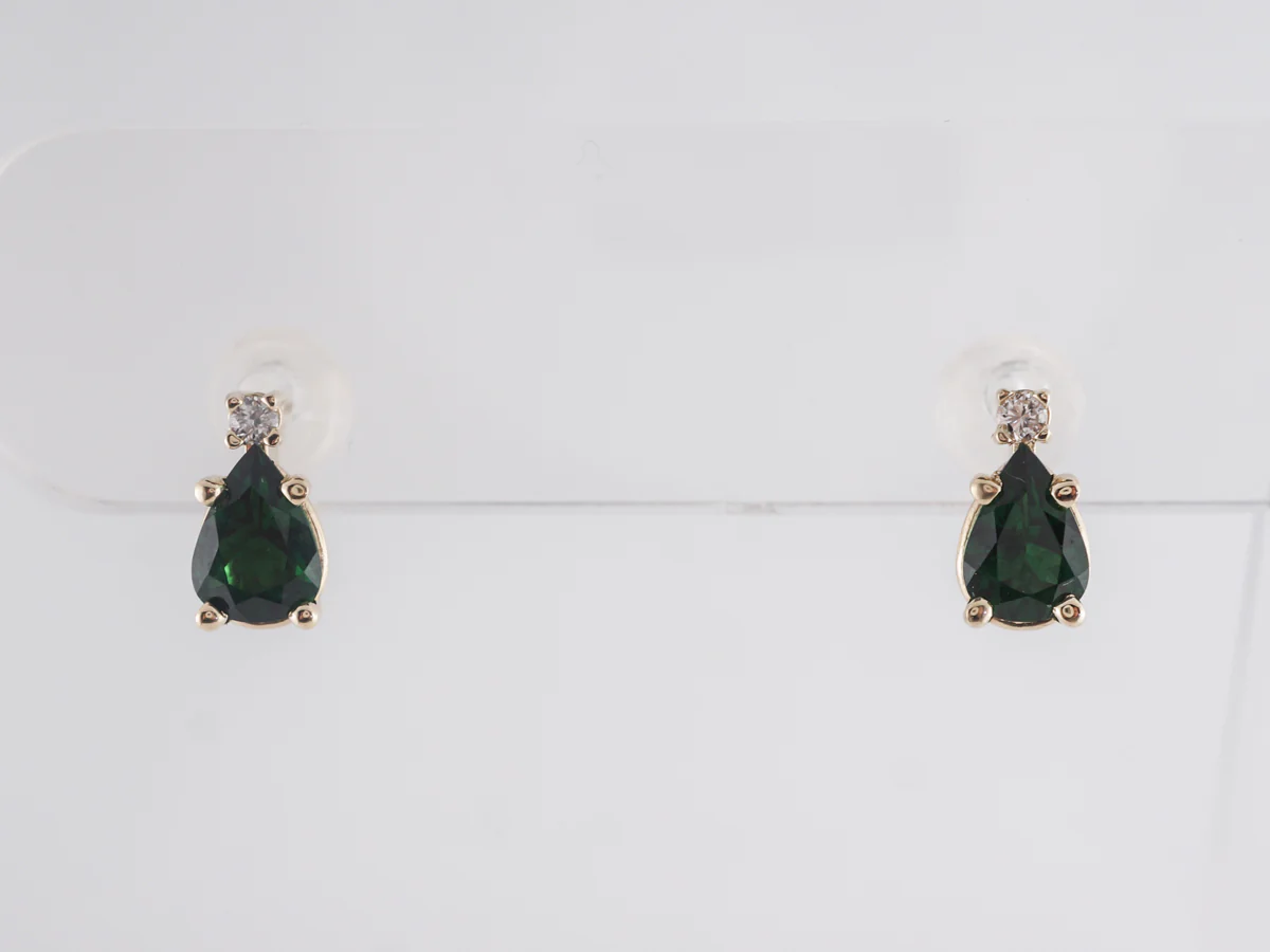 2.36 Tourmaline & Diamond Earrings in 14k Yellow Gold - Image 5