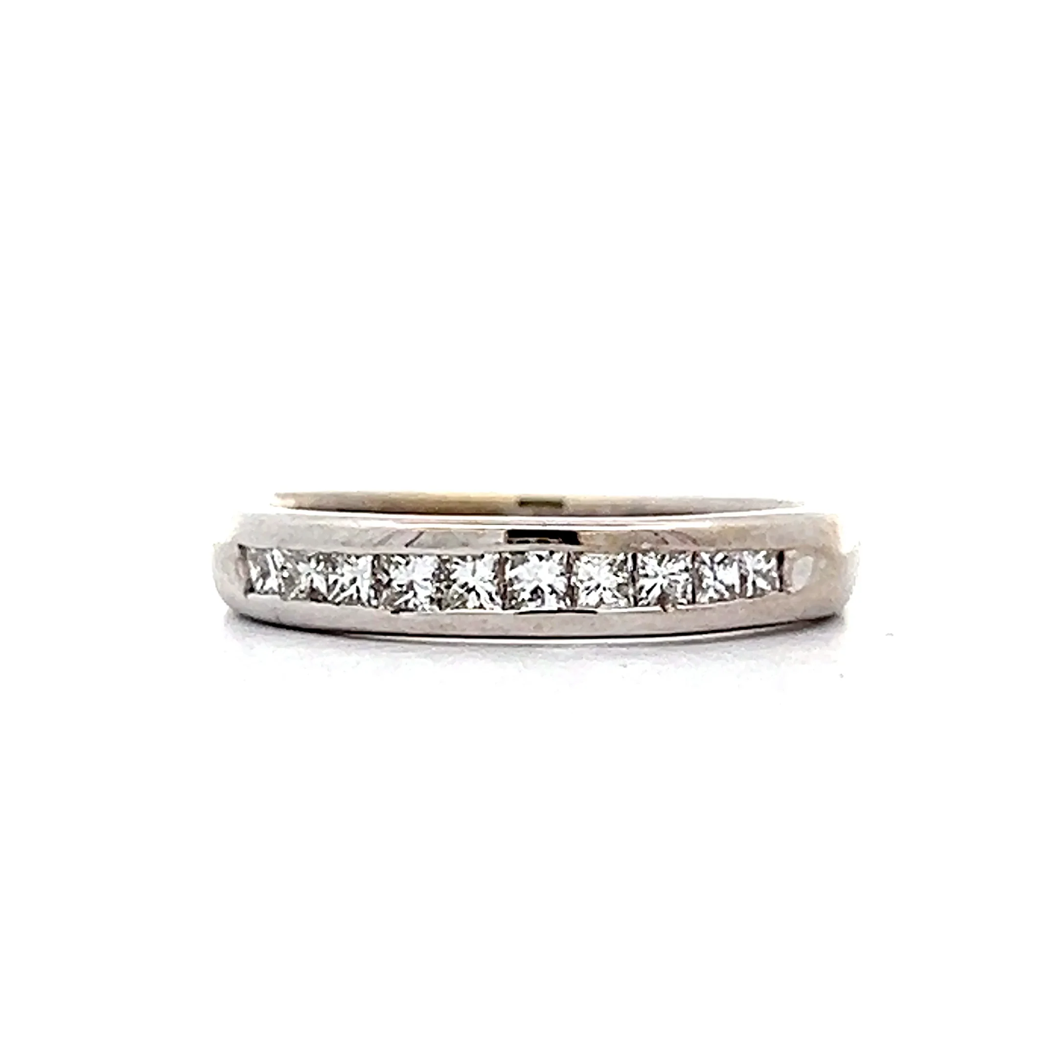 2.40 Princess Cut Diamond Wedding Band in 18k