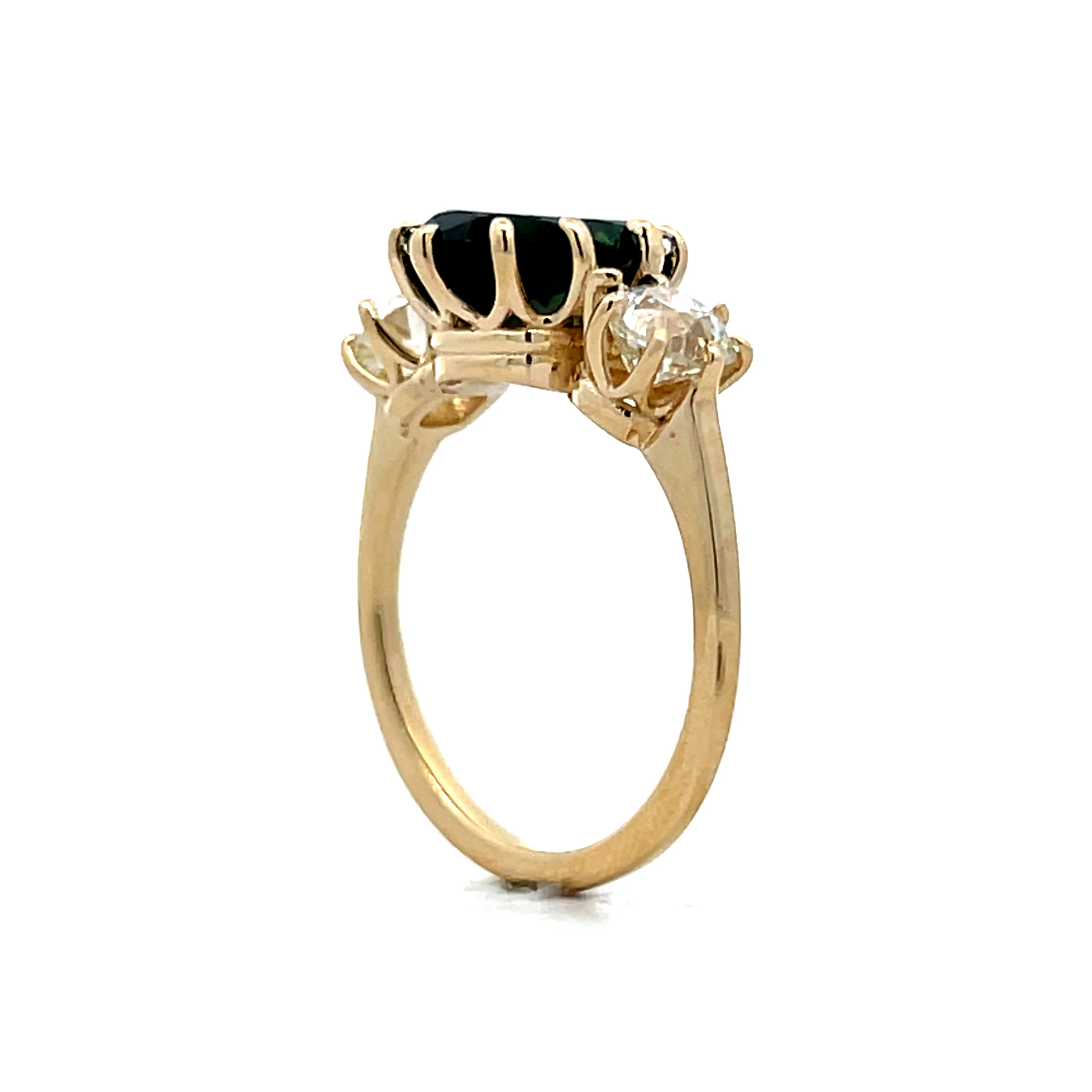 2.40 Tourmaline Three Stone Engagement Ring 14k - Image 5