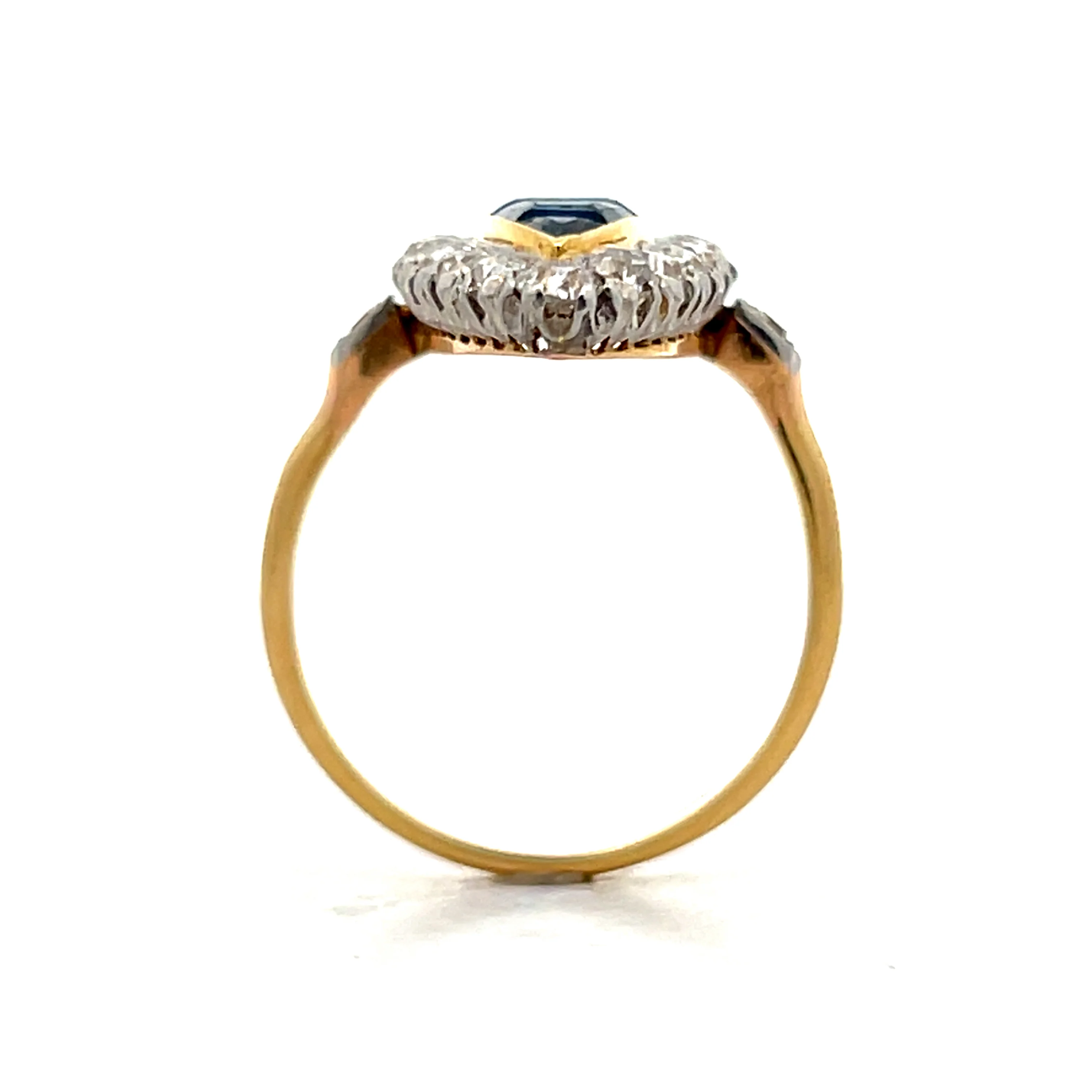 2.40 Victorian Navette Cocktail Ring in 14k Yellow Gold - Image 4