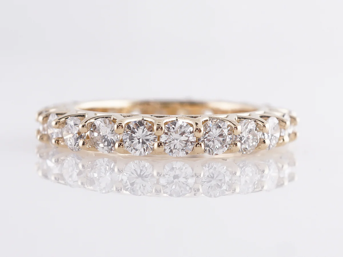 2.42 Carat Diamond Eternity Band in 14k Yellow Gold