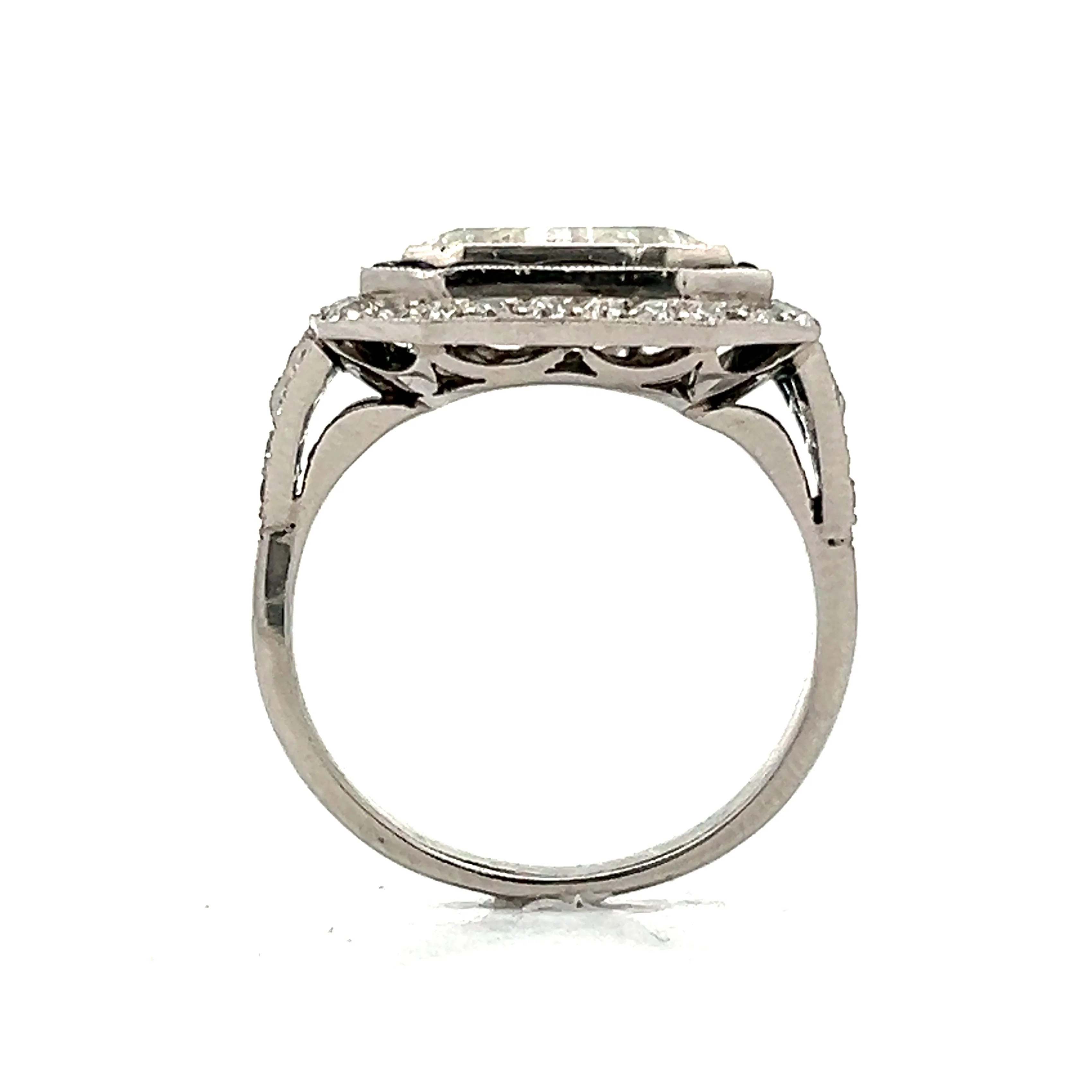2.42 Trillion Cut Diamond Cocktail Ring in Platinum - Image 4