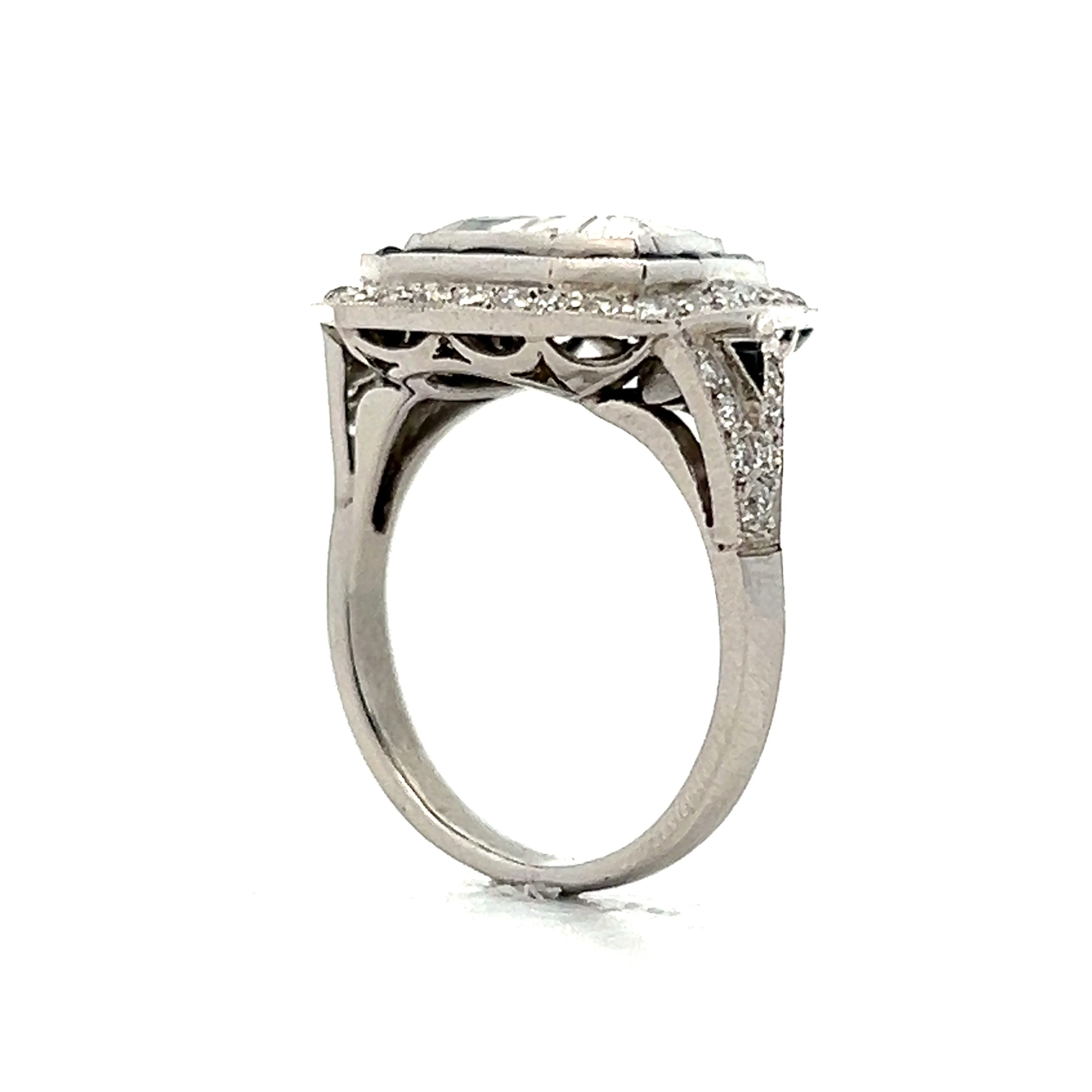 2.42 Trillion Cut Diamond Cocktail Ring in Platinum - Image 5