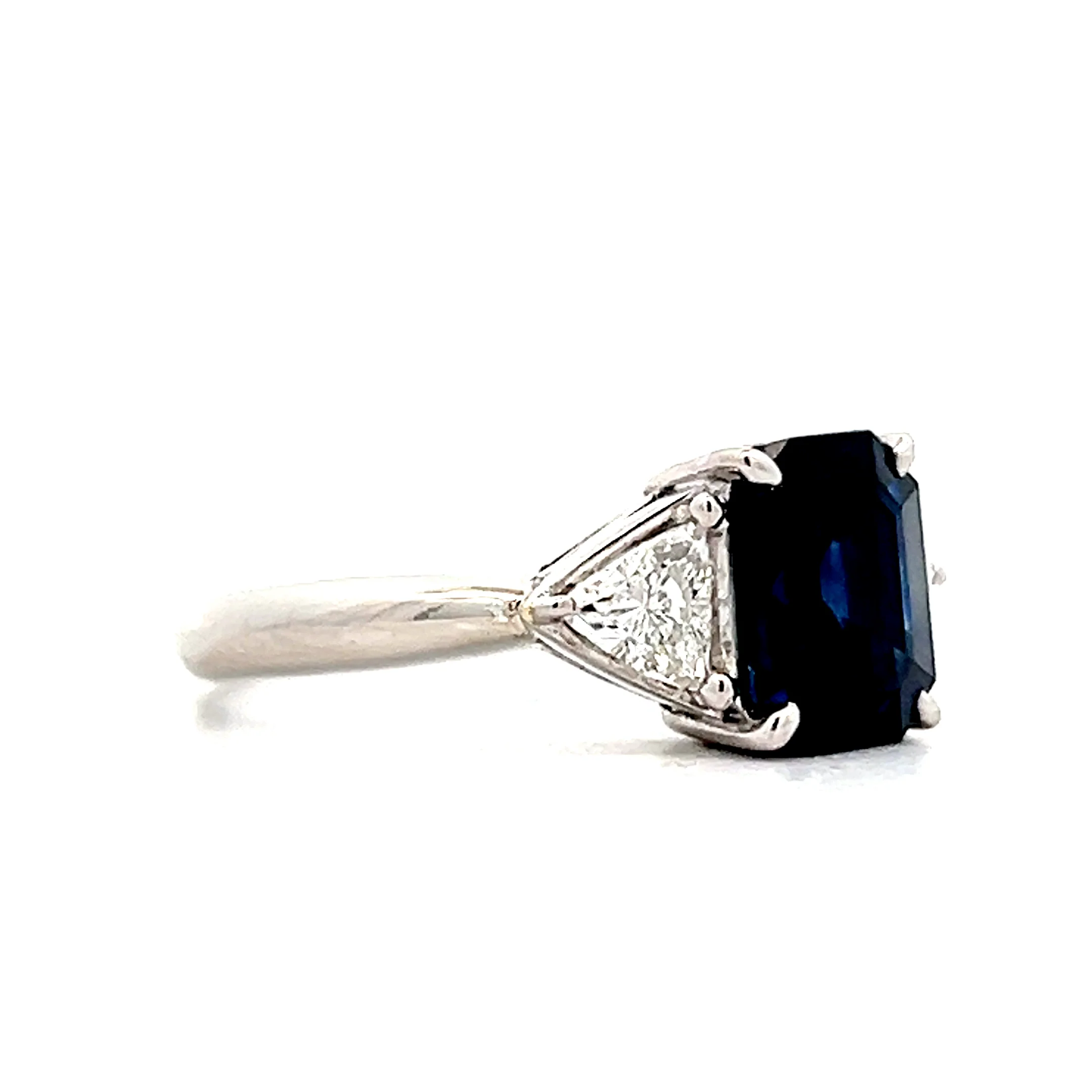 2.43 Emerald Cut Sapphire Engagement Ring Platinum - Image 3