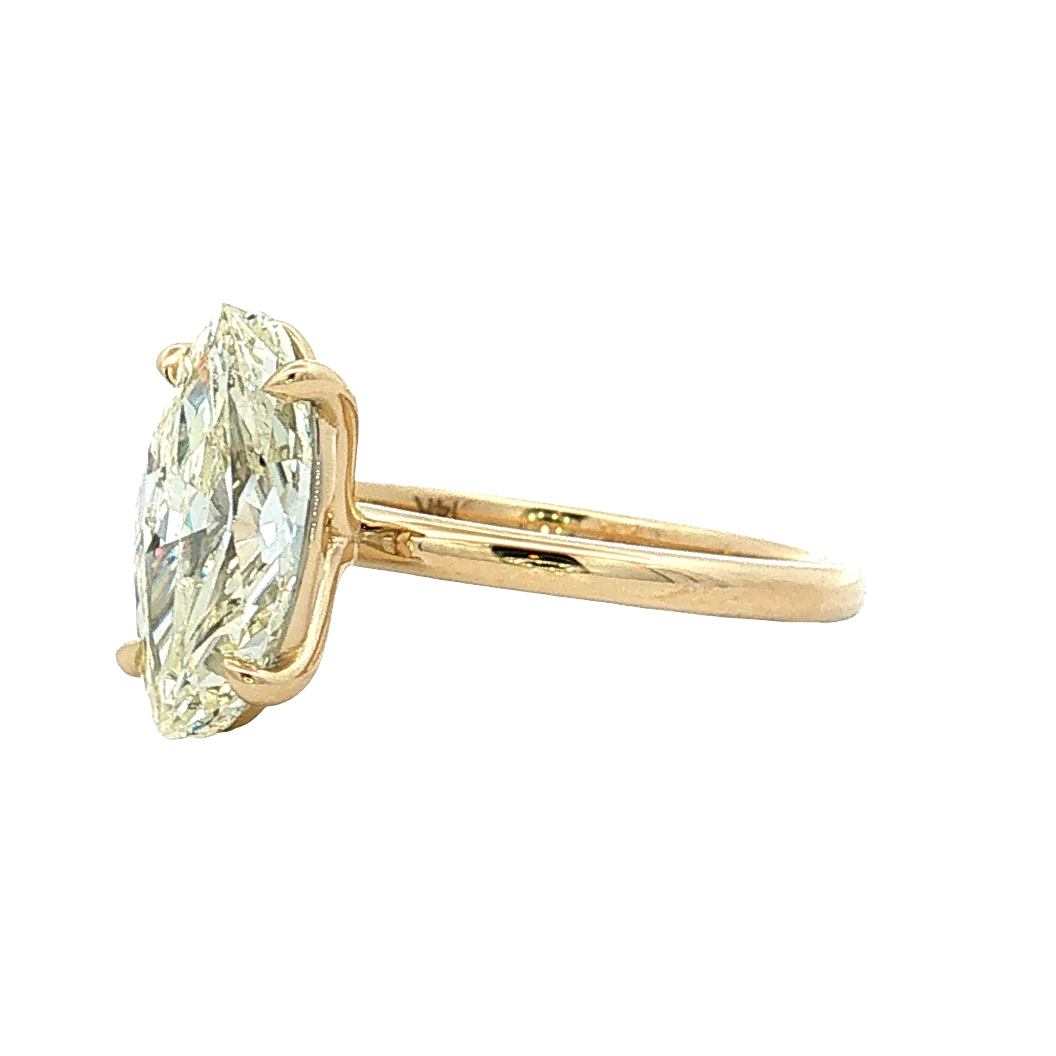 2.45 GIA Moval Diamond Engagement Ring 14k - Image 2