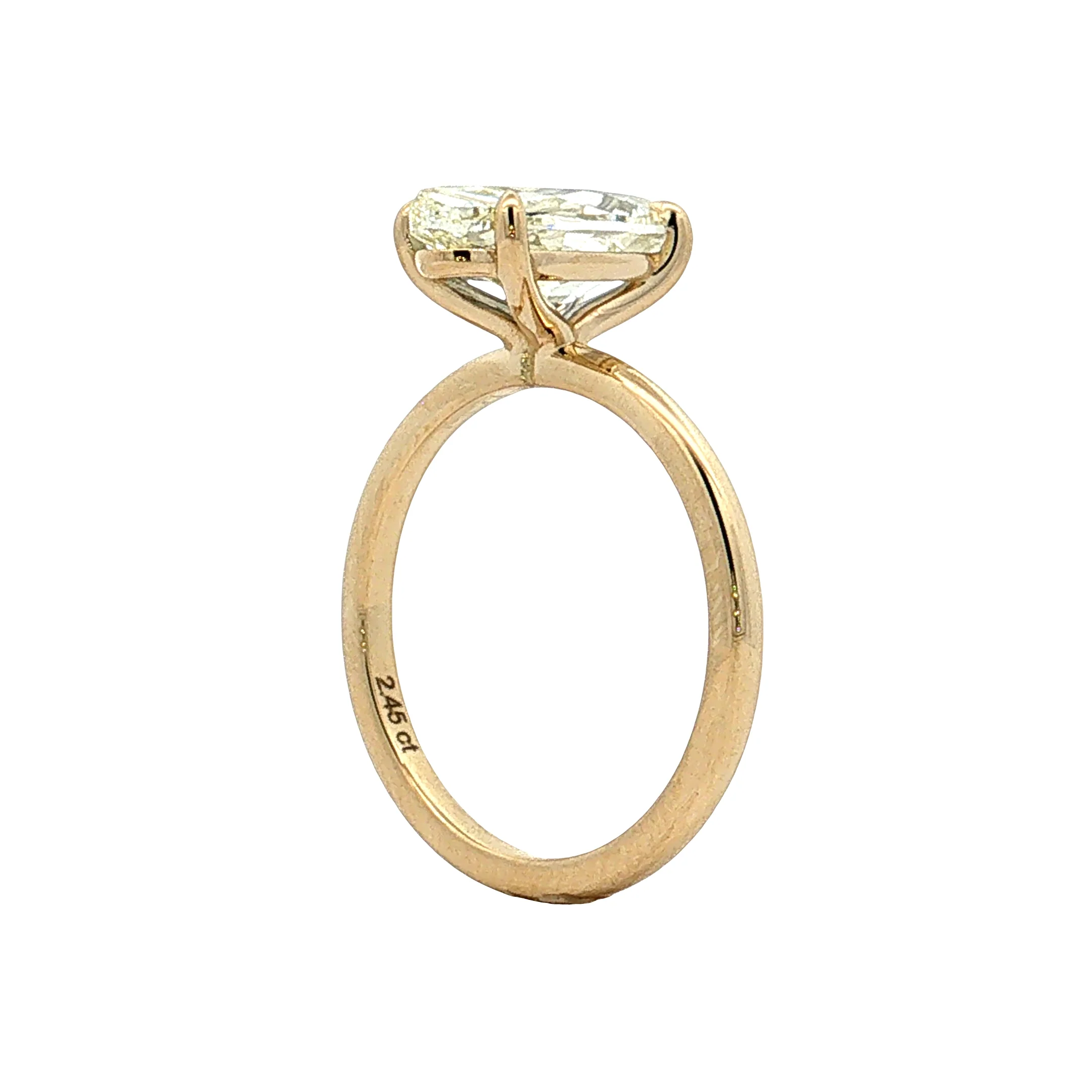 2.45 GIA Moval Diamond Engagement Ring 14k - Image 5