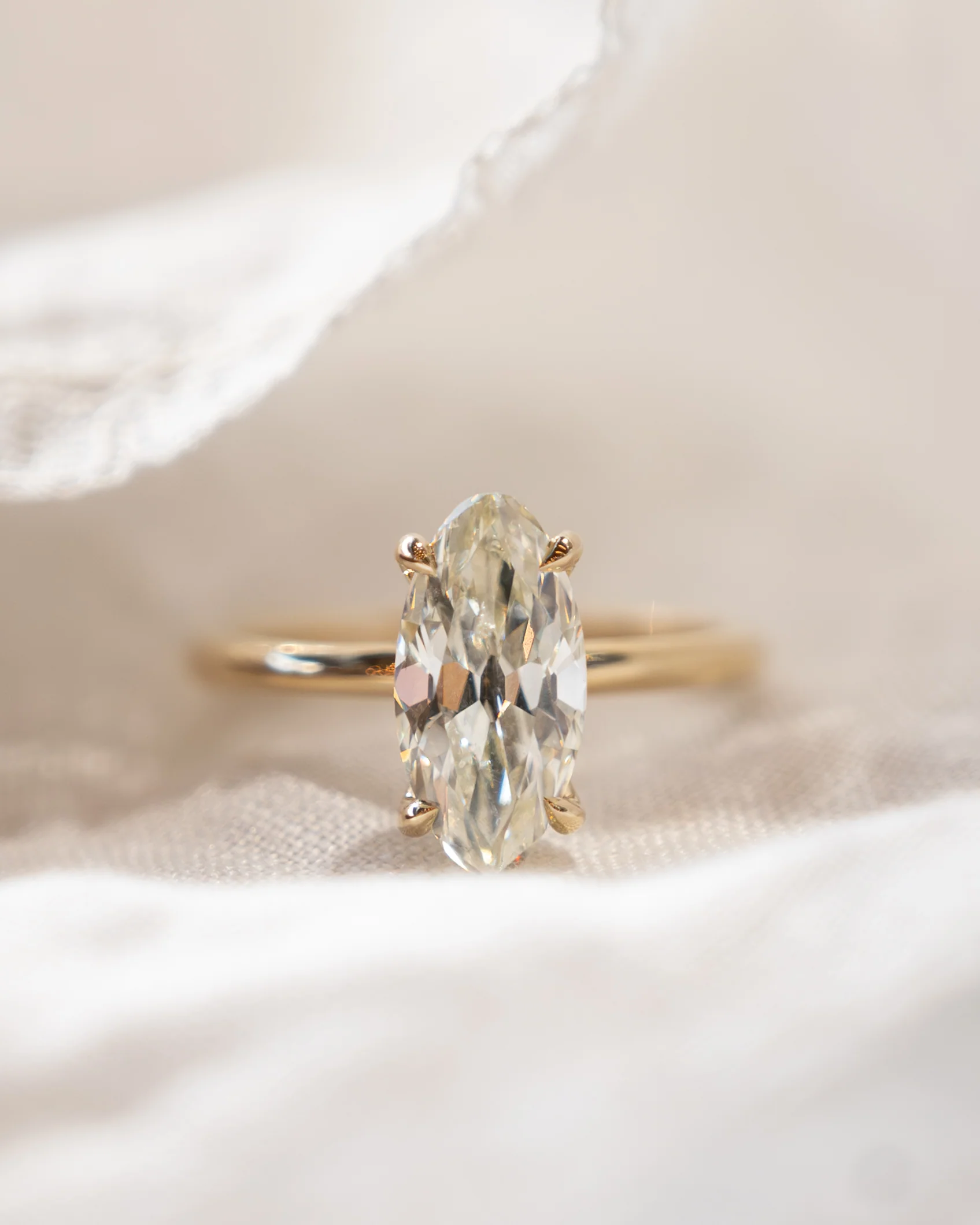 2.45 GIA Moval Diamond Engagement Ring 14k - Image 6